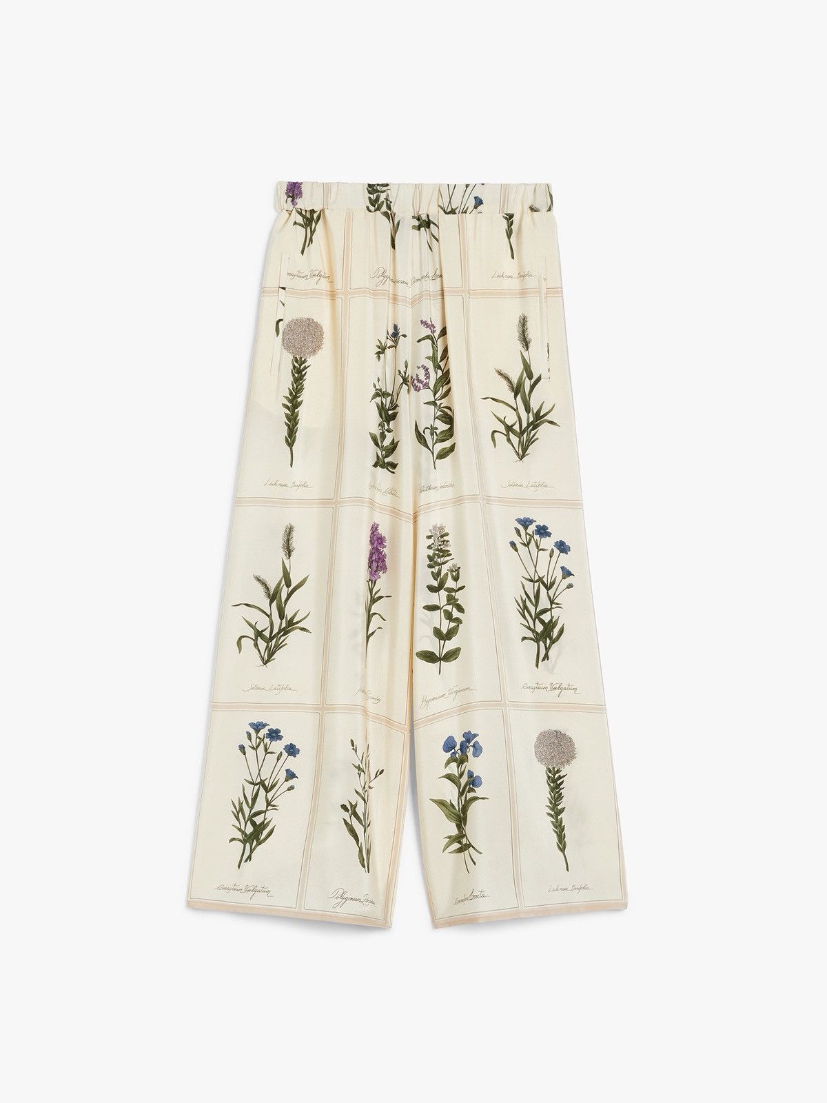 Weekend Max Mara Weekend Max Mara Lory Floral Silk Wide-Leg Trousers Size 27" / US 4 / IT 40 - 1 Thumbnail