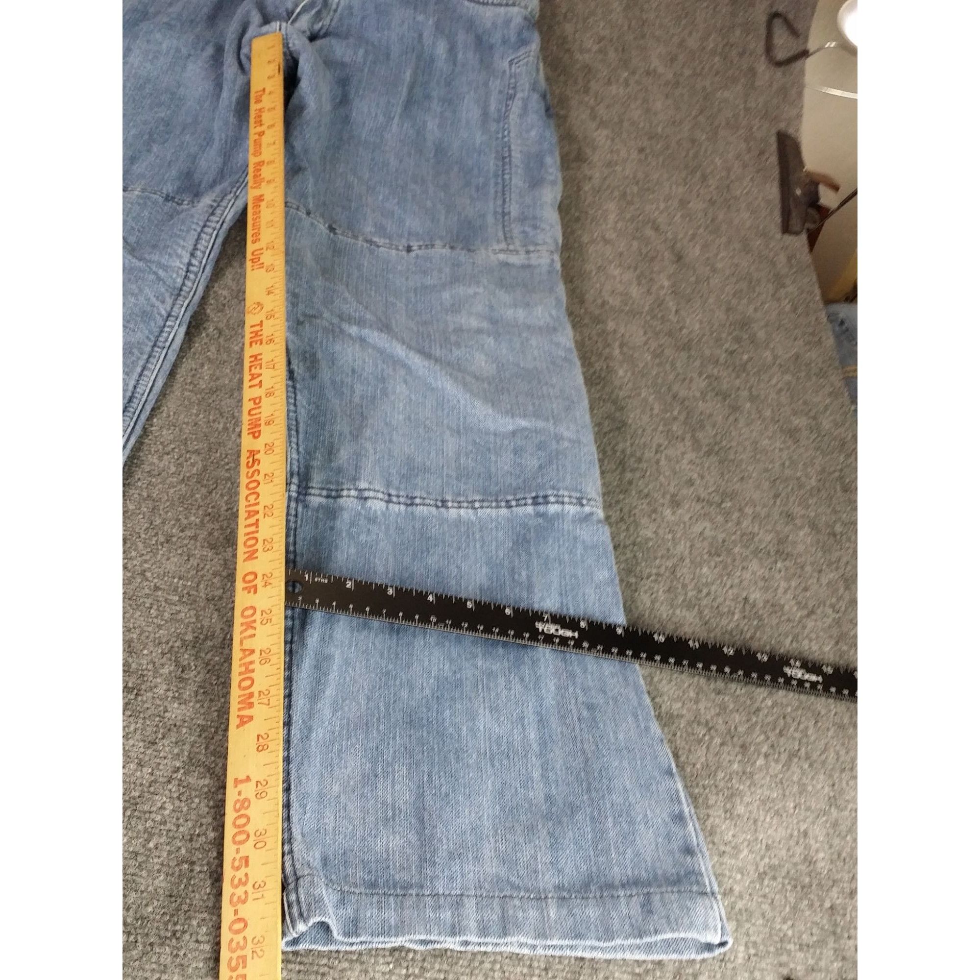 Other Sliders Motorcycle Kevlar Jeans Men Sz 36X34 Double Knee Blu Size US 36 / EU 52 - 2 Thumbnail