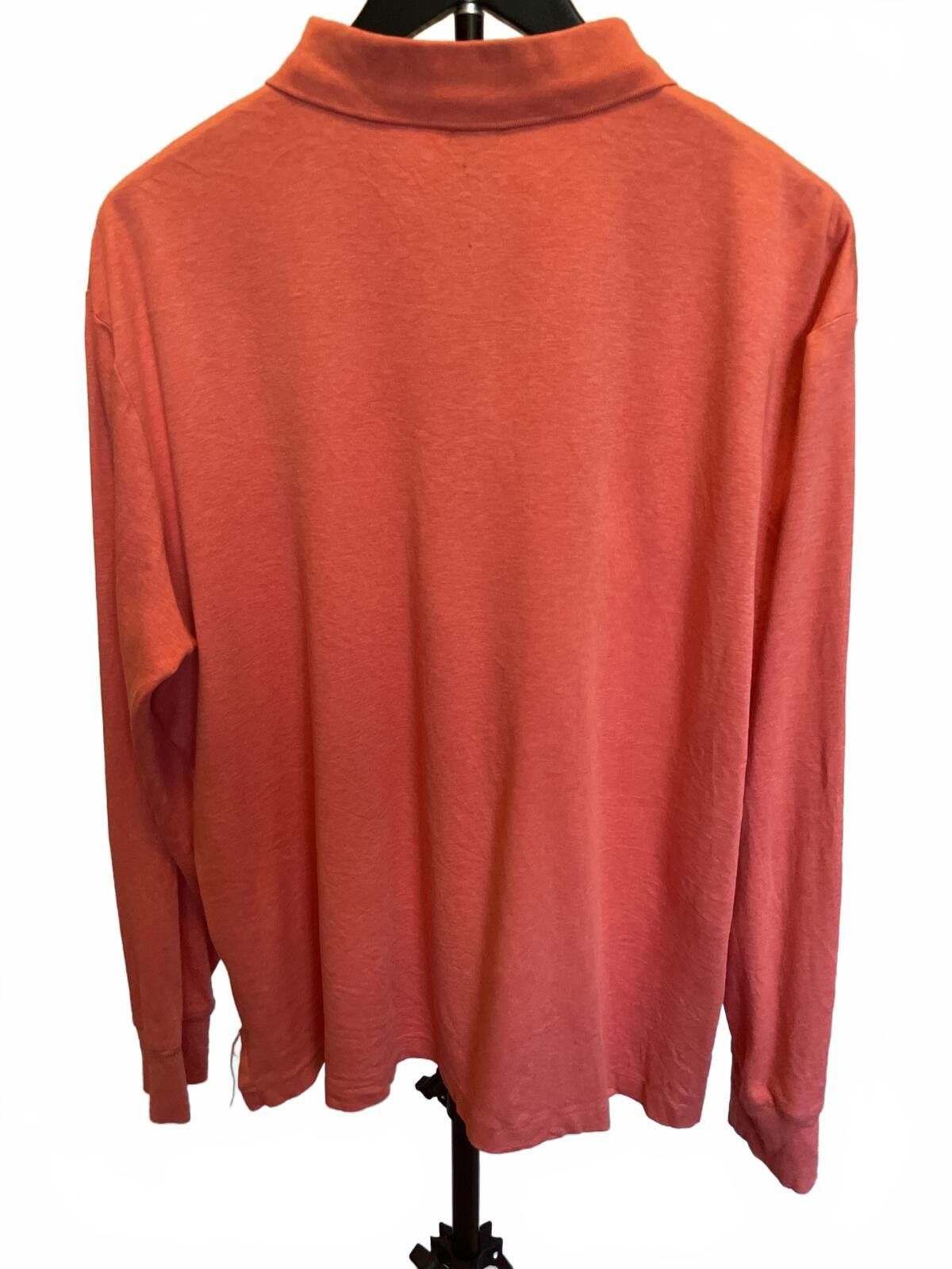 Polo Ralph Lauren Polo Ralph Lauren Salmon Pink Long Sleeve Polo Size Large Size US L / EU 52-54 / 3 - 2 Thumbnail