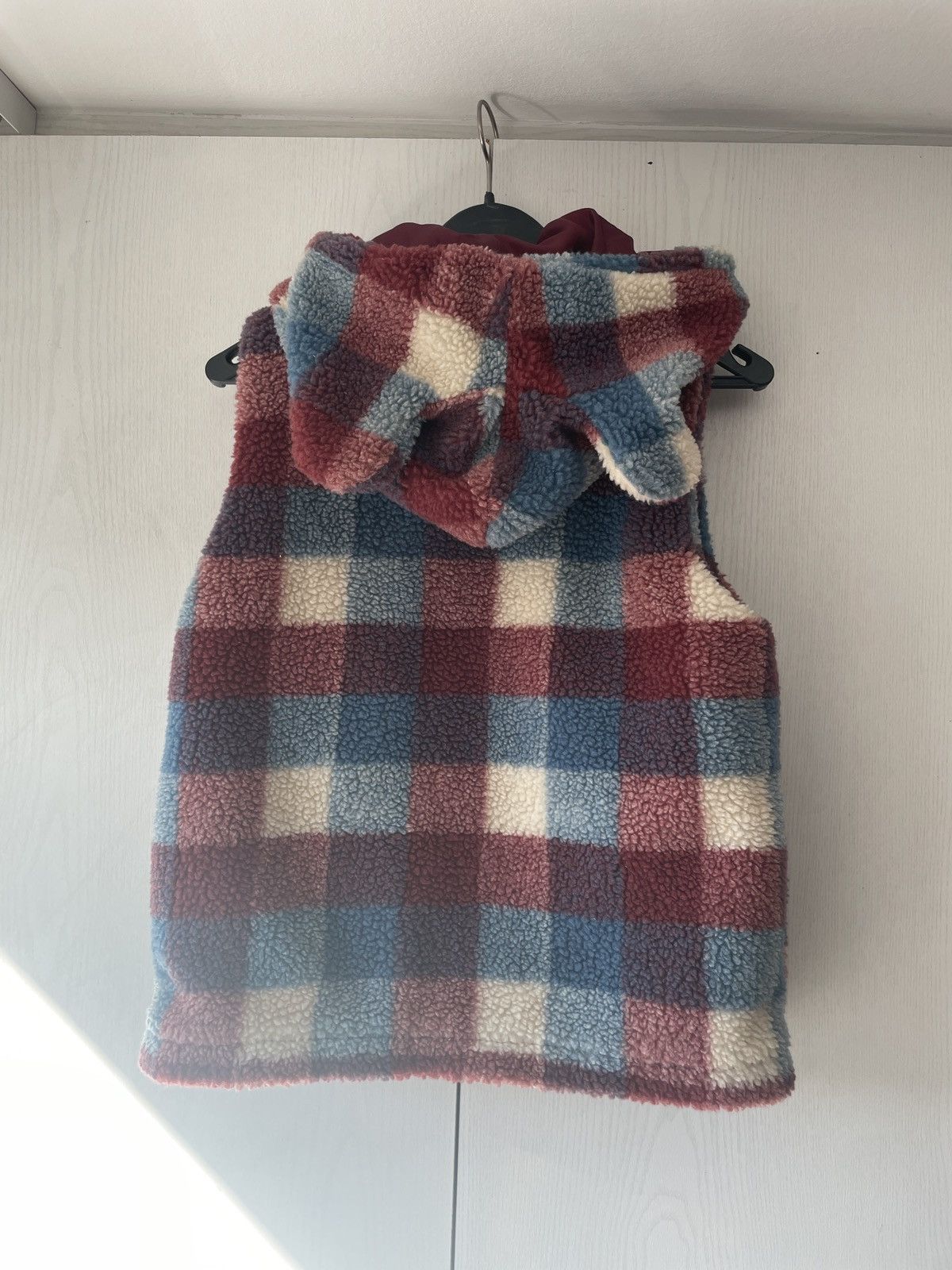 Ne-Net Ne-net Checkered Fleece Vest with Hood Size US M / EU 48-50 / 2 - 1 Thumbnail