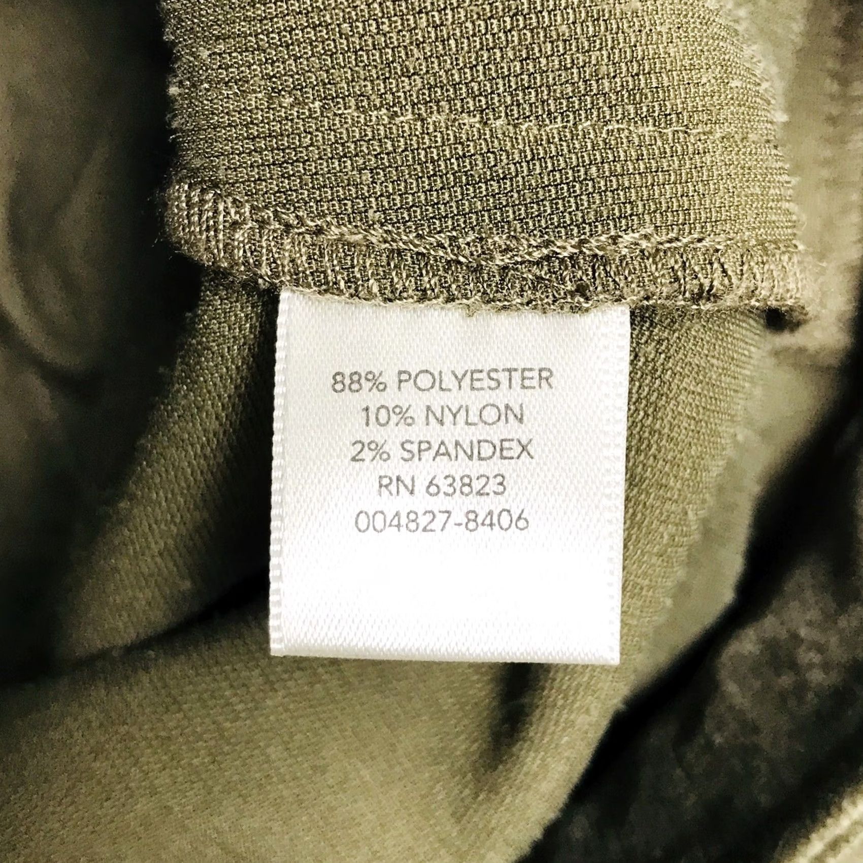 Vintage Christopher & Banks Women Olive Green Stretch Zip Blazer Jacket Petite PS Long Sleeve Collared Pockets Buckle 80s Classic Bohemian Jacket Size S / US 4 / IT 40 - 4 Thumbnail