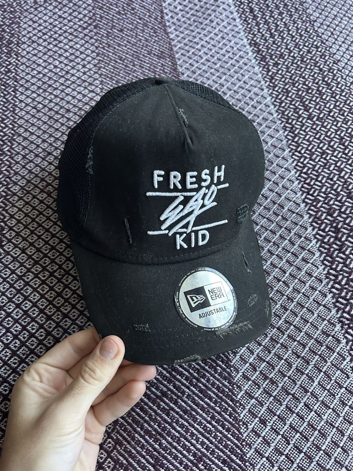 New Era Fresh Ego Kid New Era Distressed Trucker Baseball Cap OS Size ONE SIZE - 2 Thumbnail