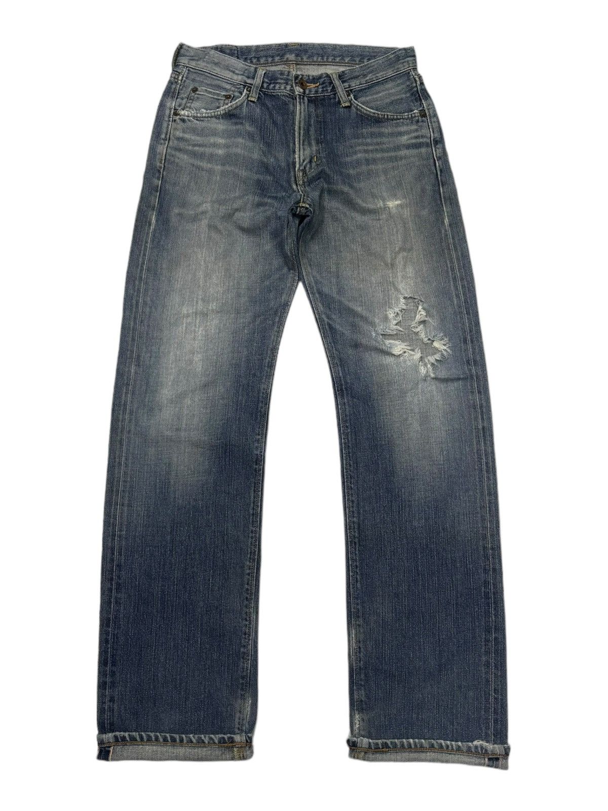 Edwin EDWIN 505zxx SELVEDGE DISTRESSED DENIM JEANS Size US 29 - 1 Thumbnail
