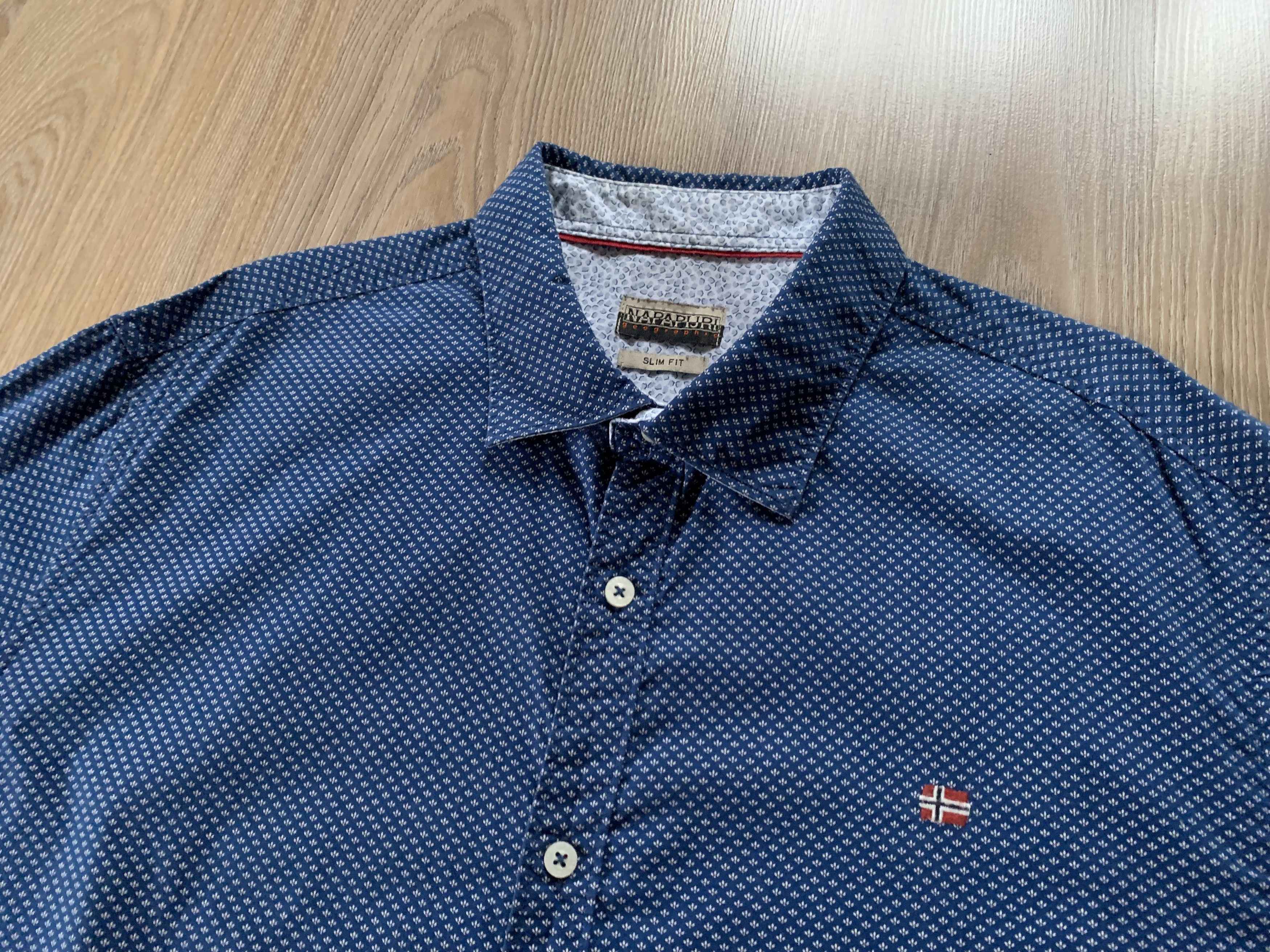 Napapijri Napapijri Blue Long Sleeve Shirt Size US XXL / EU 58 / 5 - 4 Thumbnail