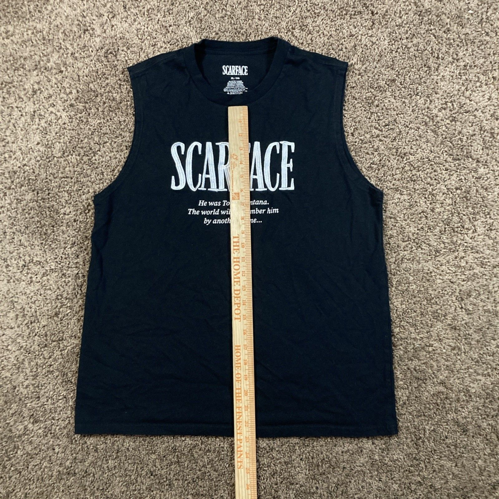 Designer Scarface Tank Top Men’s Black “The World Is Yours” Shirt XL Size US XL / EU 56 / 4 - 5 Thumbnail