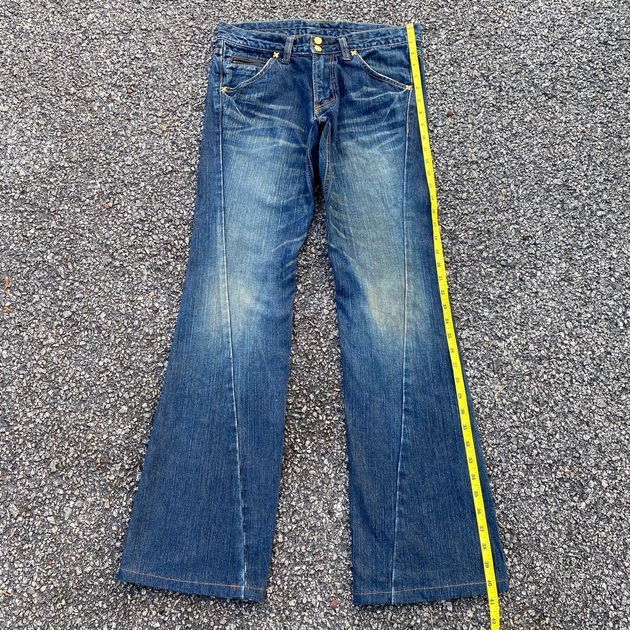 Lee 💥Flare💥Vintage Lee Riders Distressed Denim Size US 32 / EU 48 - 4 Thumbnail