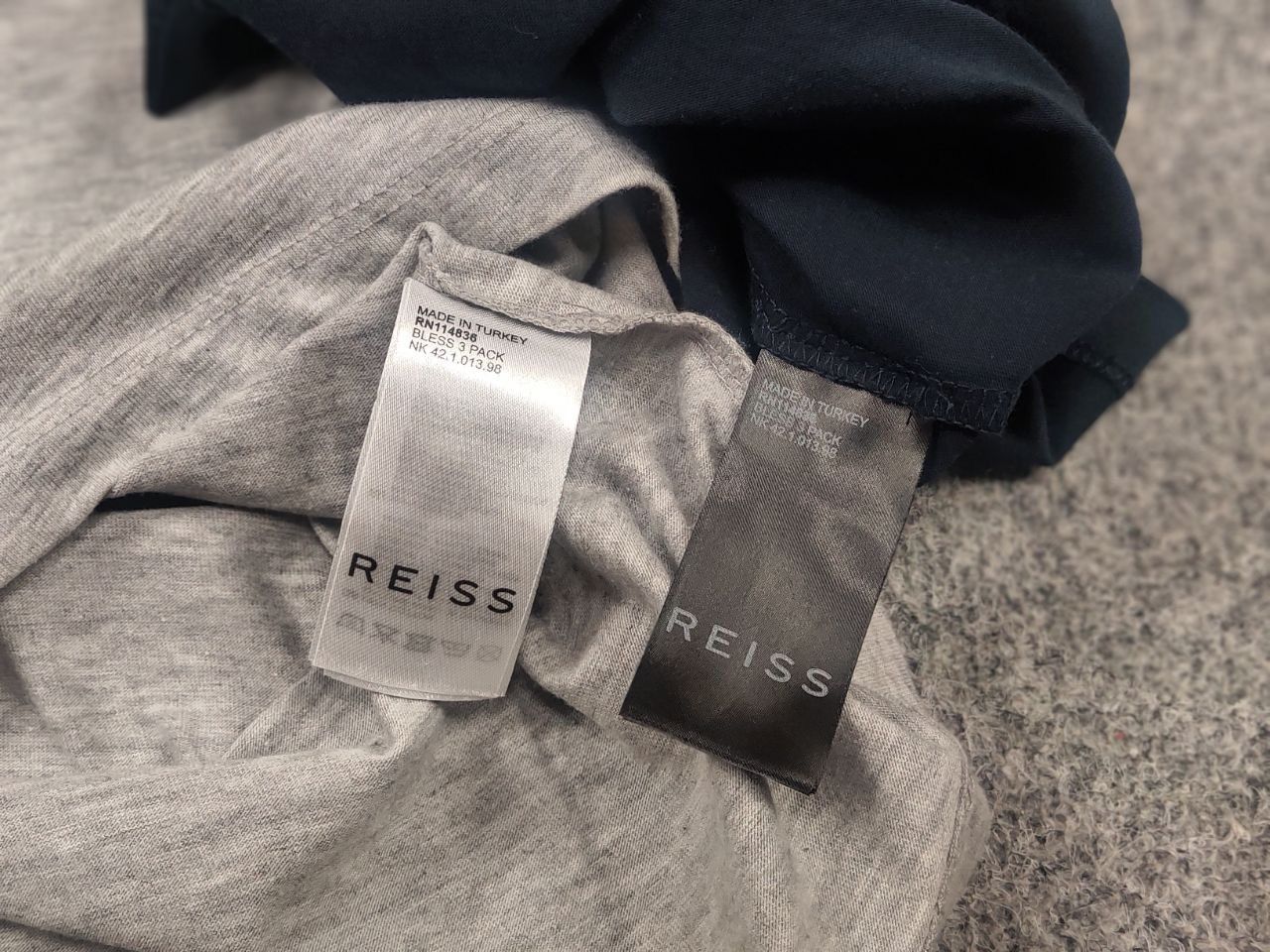 Reiss Reiss x2 Design Basic t-shirts Navy Gray minimalistic Tee Size US L / EU 52-54 / 3 - 13 Thumbnail