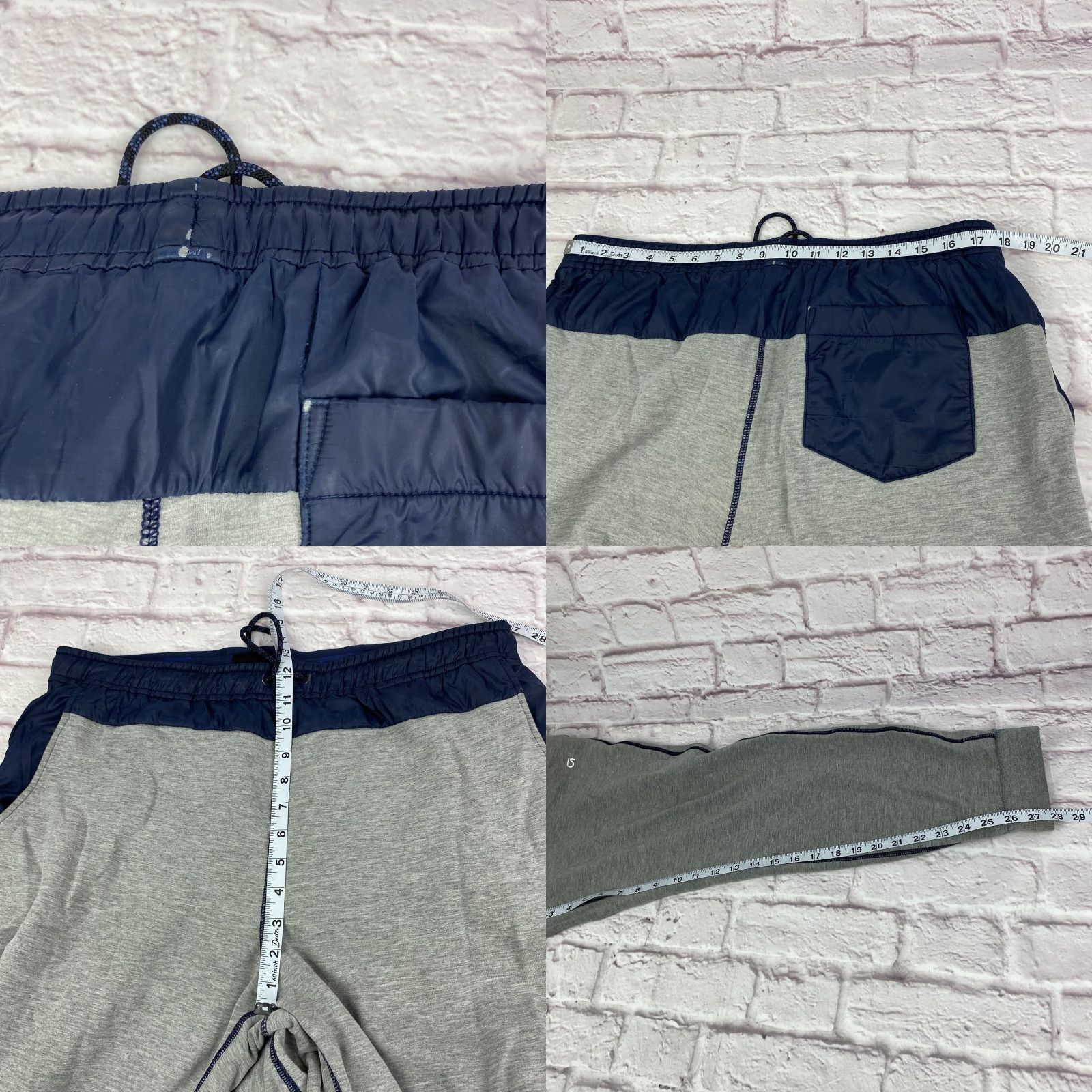 Gap Gap Mens Pants All Elements Fleece Jogger 36in Gray Navy Large Athletic Workout Size US 33 - 8 Thumbnail