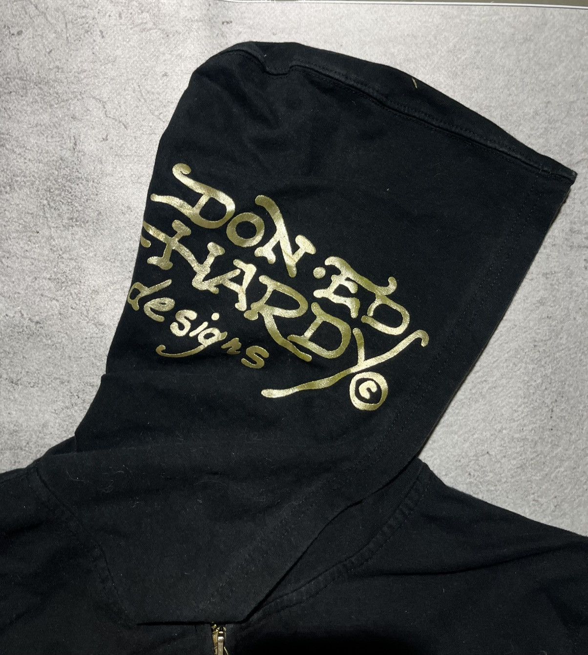 Ed Hardy Ed Hardy by Christian Audigier Zip Hoodie Black Eagle Print Size US XL / EU 56 / 4 - 9 Thumbnail