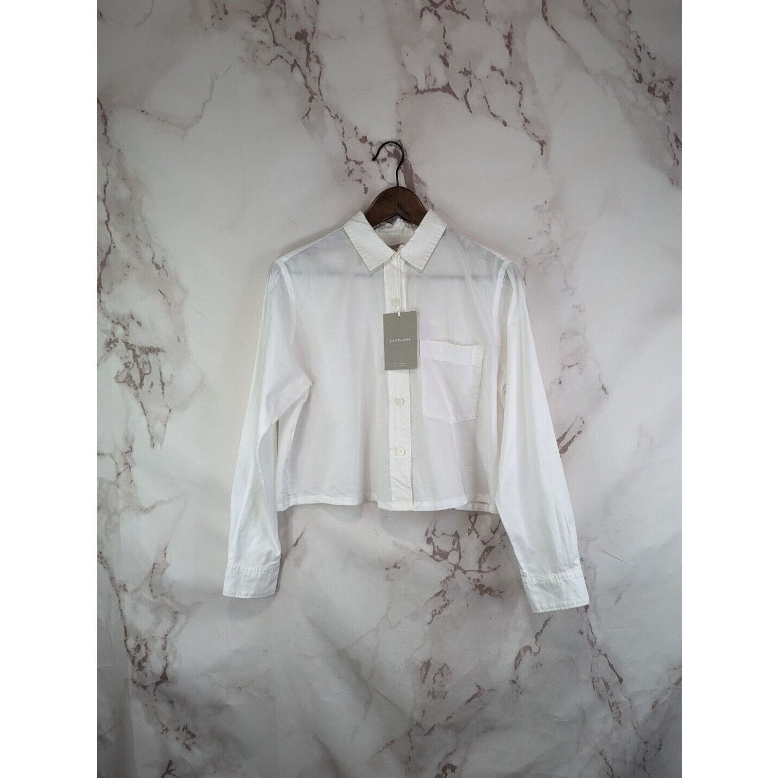 Everlane Everlane Shirt Womens 14 16 XL White Button Silky Way Short Size XL / US 12-14 / IT 48-50 - 1 Thumbnail