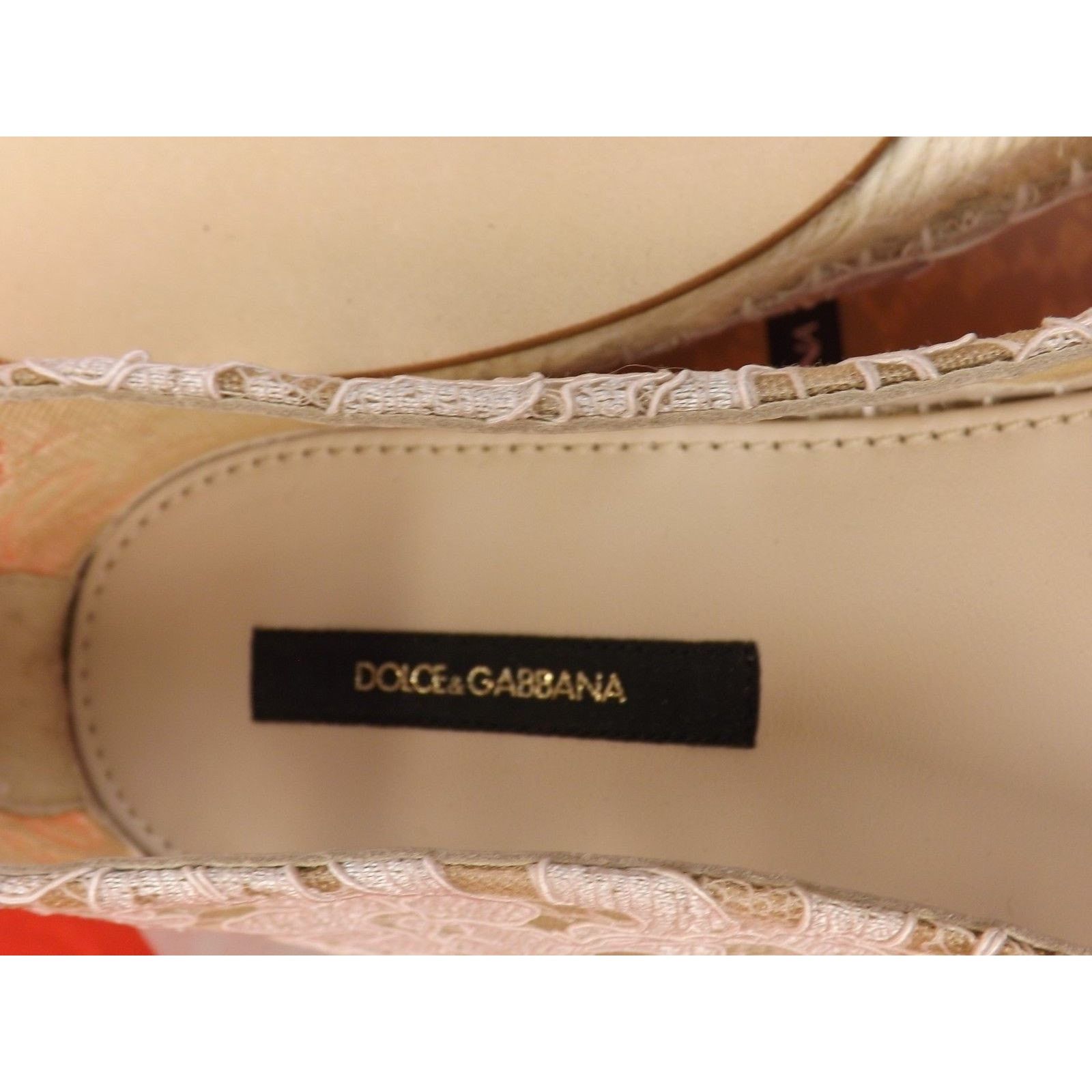 Dolce & Gabbana DOLCE & GABBANA WHITE FLORAL LACE ESPADRILLE FLATS 40 $ 545 Size US 10 / IT 40 - 10 Thumbnail