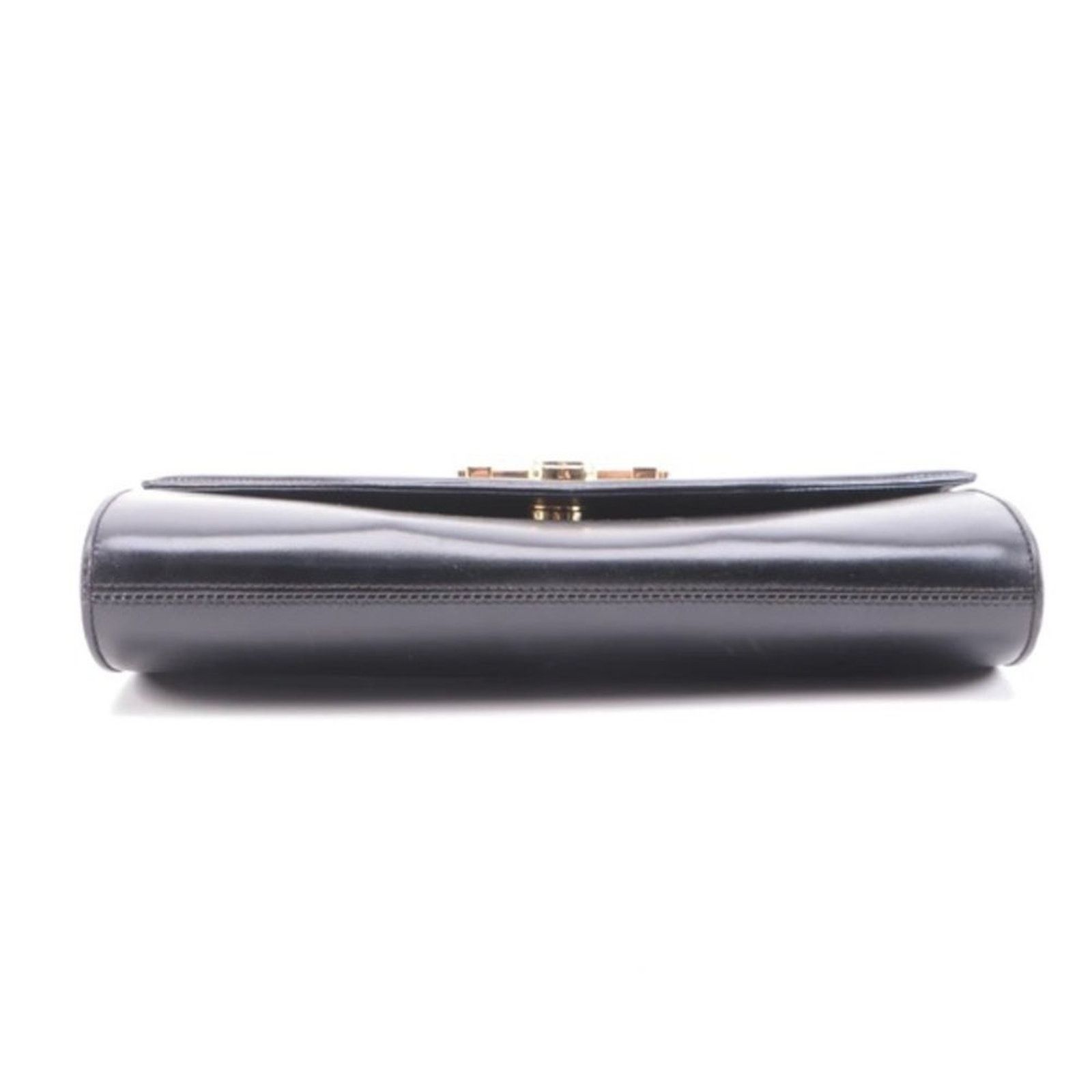 Gucci GUCCI Vintage Black Leather Clutch Convertible Crossbody Size ONE SIZE - 6 Thumbnail