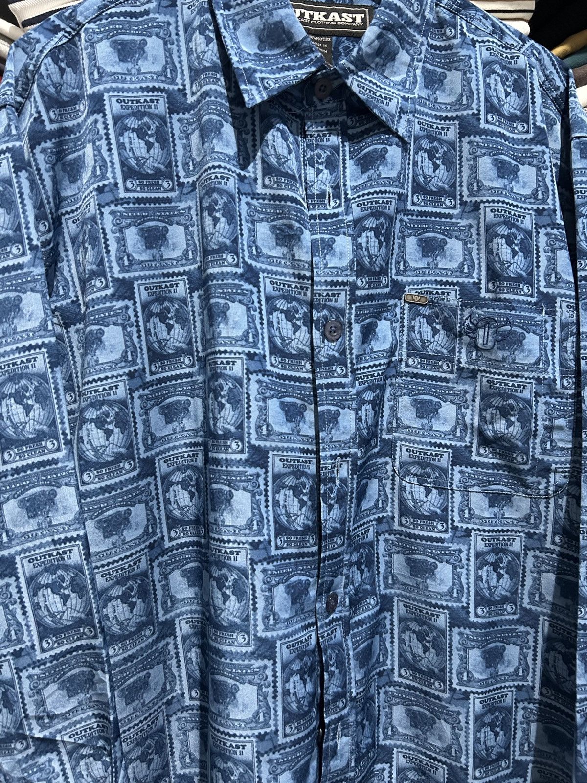 Outkast Outkast vintage blue expedition RAP short sleeve Size US XXL / EU 58 / 5 - 2 Thumbnail