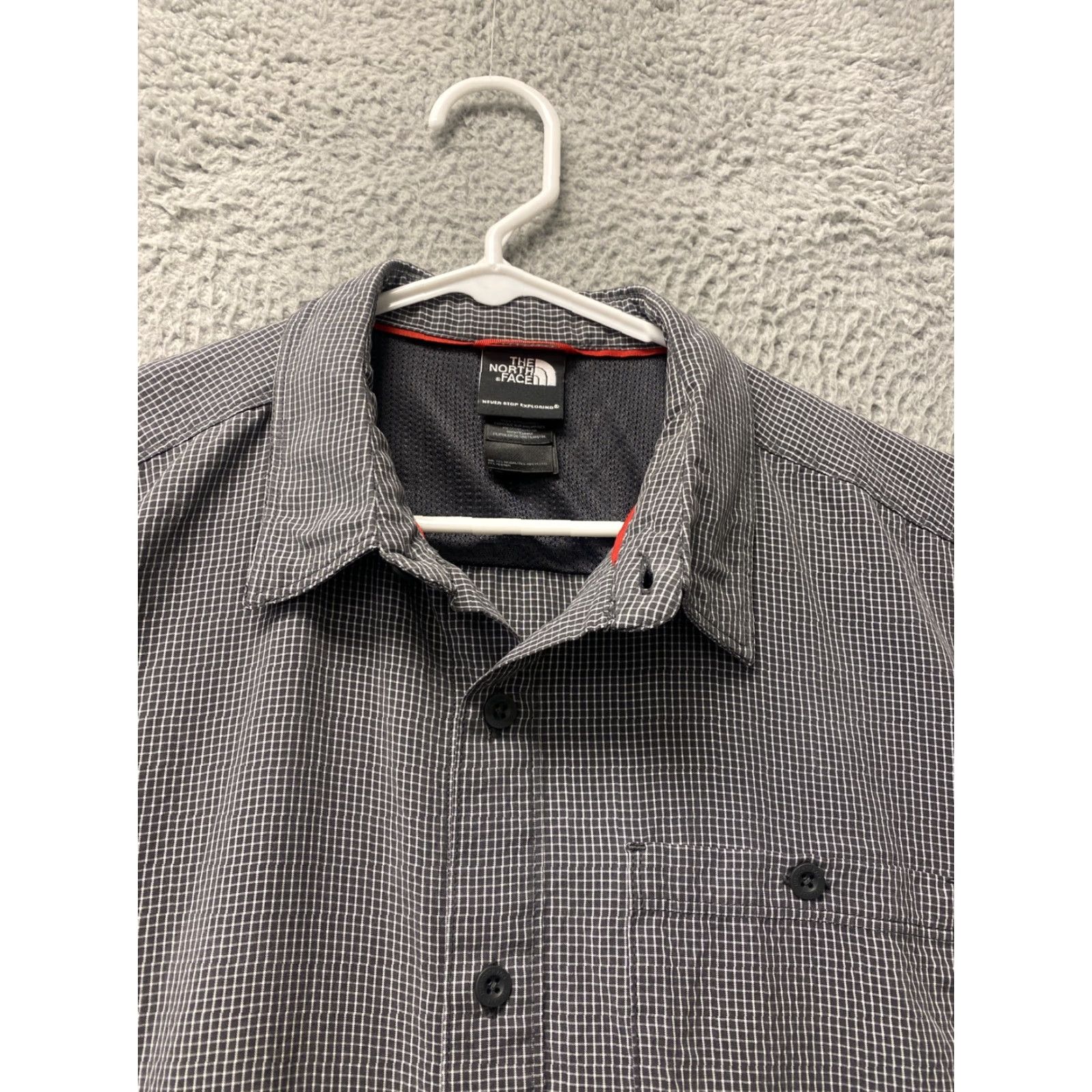 The North Face The North Face Check Button-Up Shirt Mens L Black White Outdoor Casual Size US L / EU 52-54 / 3 - 2 Thumbnail