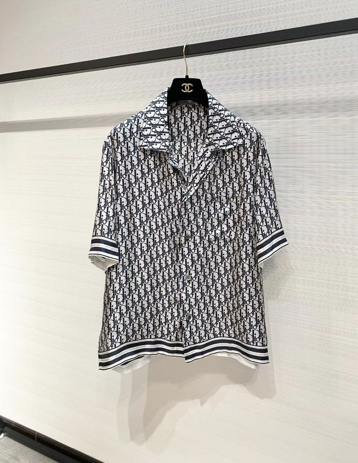 Dior Dior Classic All-Over Logo Silk Short Sleeve Shirt J33 Size S / US 4 / IT 40 - 1 Thumbnail