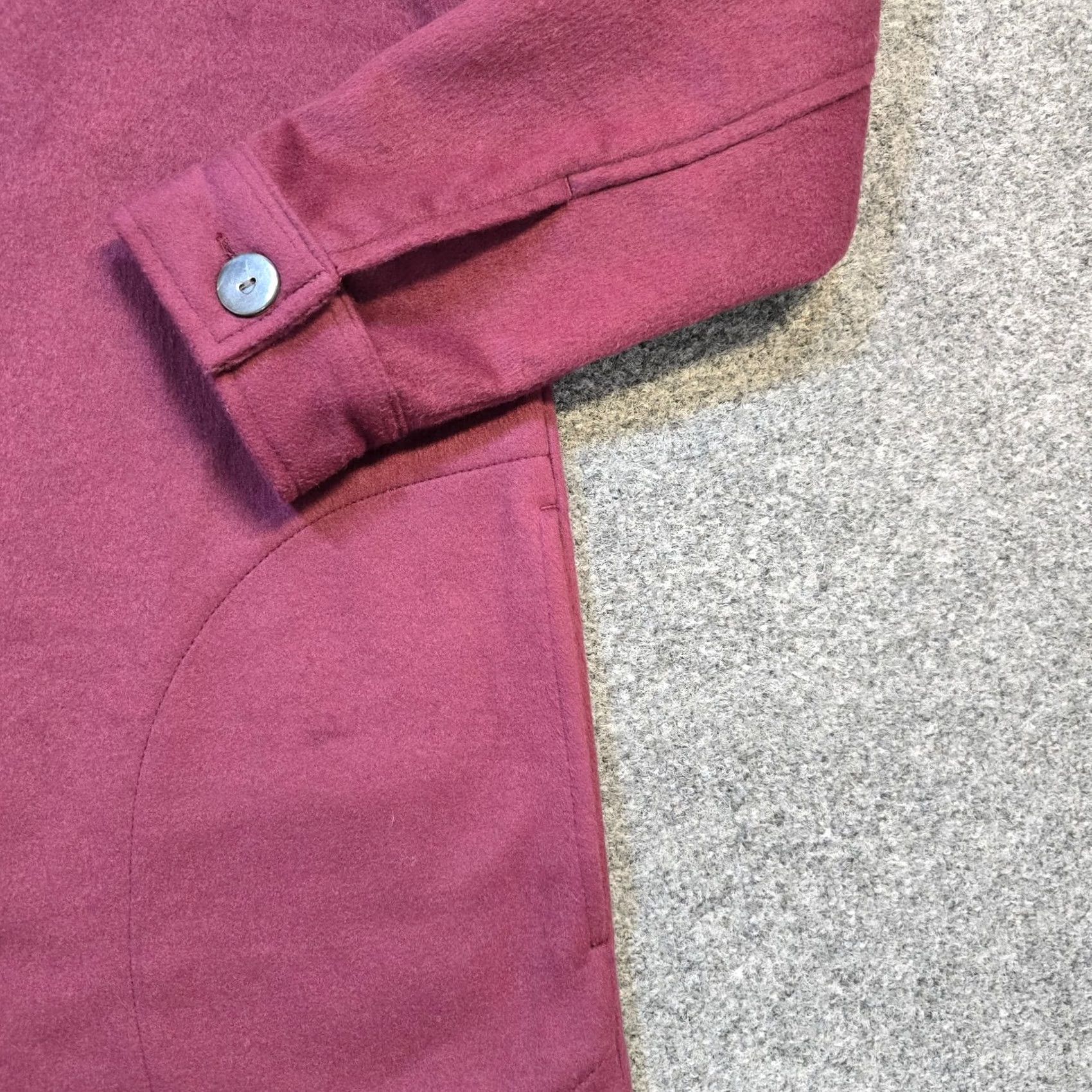 J. Jill J. Jill Womens Size S Red Burgundy Micro Fleece Button Long Capsule Size S / US 4 / IT 40 - 3 Thumbnail