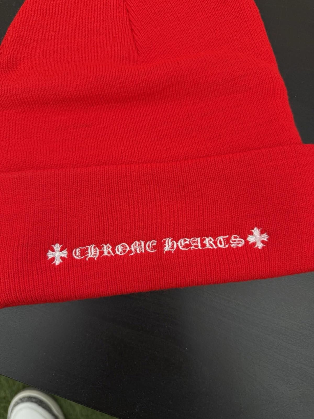 Chrome Hearts Chrome Hearts Red White Beanie RARE 100% Authentic Brand NEW Size ONE SIZE - 3 Thumbnail