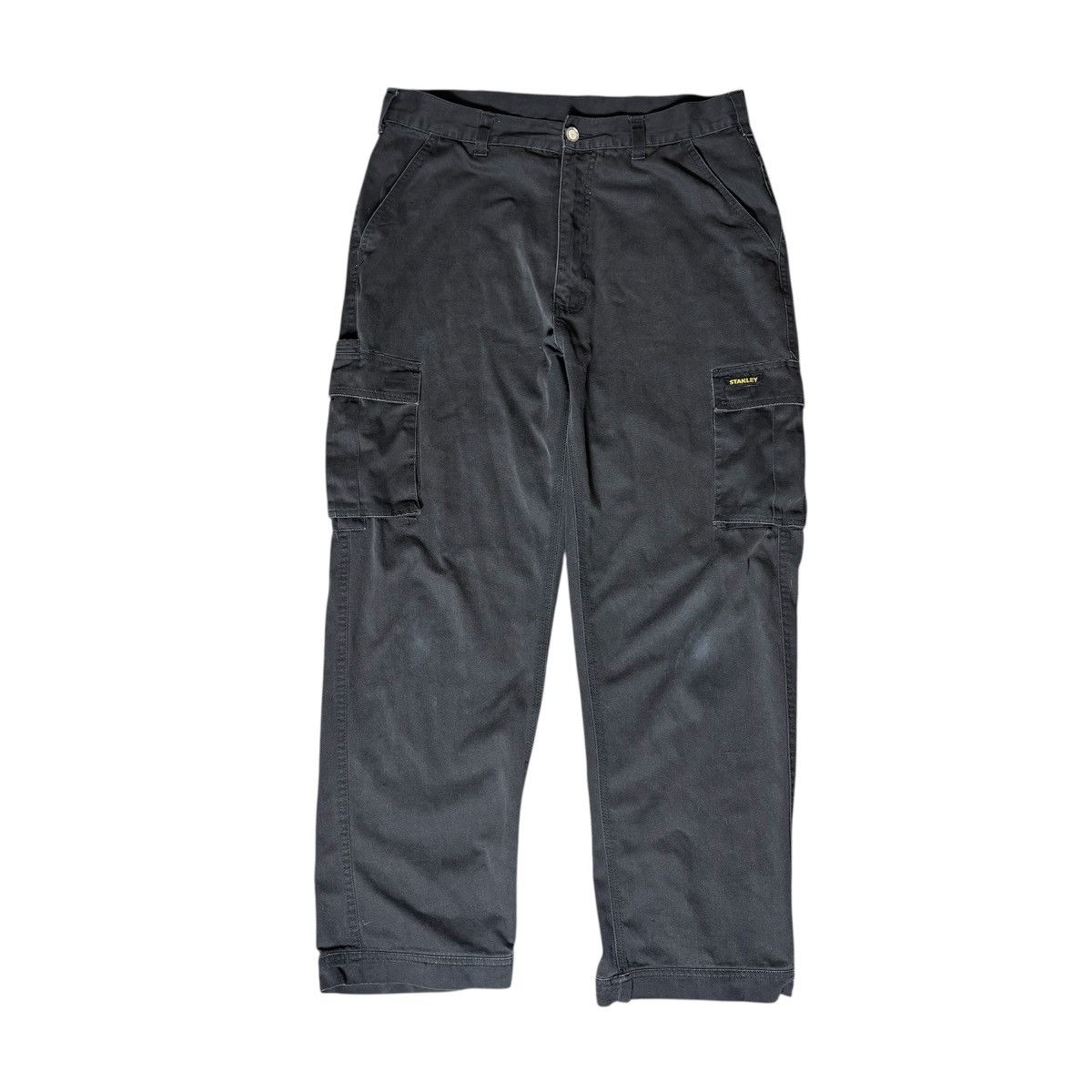 Stanley & Sons × Stanley Blacker × Vintage Vintage 90s Stanley Black Cargo Pants Size US 34 / EU 50 - 1 Thumbnail