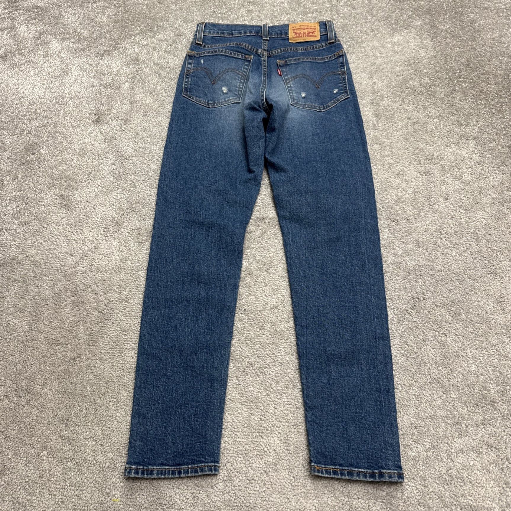 Levi's Levi’s Wedgie Skinny Distressed Denim Jeans Womens 25 Button Fly High Rise 24x26 Blue Jeans Size 42" / US 20 - 2 Thumbnail