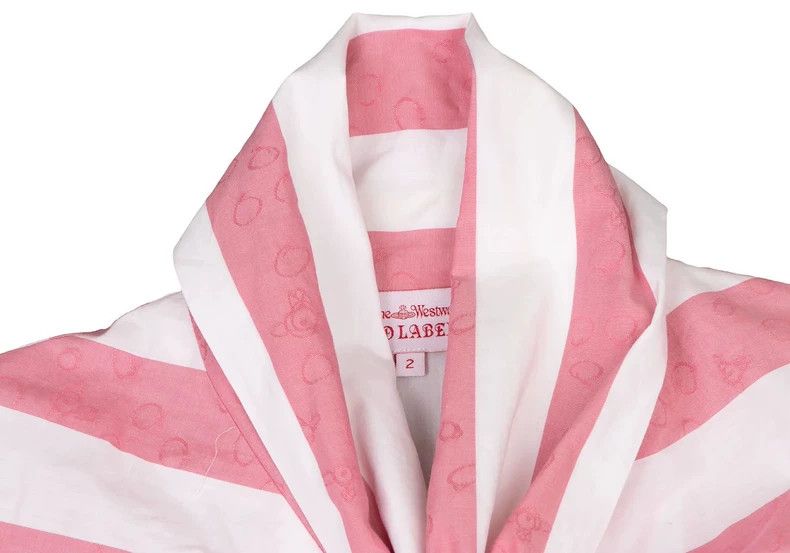 Vivienne Westwood Vivienne Westwood White and pink striped bow tie short sle Size S / US 4 / IT 40 - 3 Thumbnail