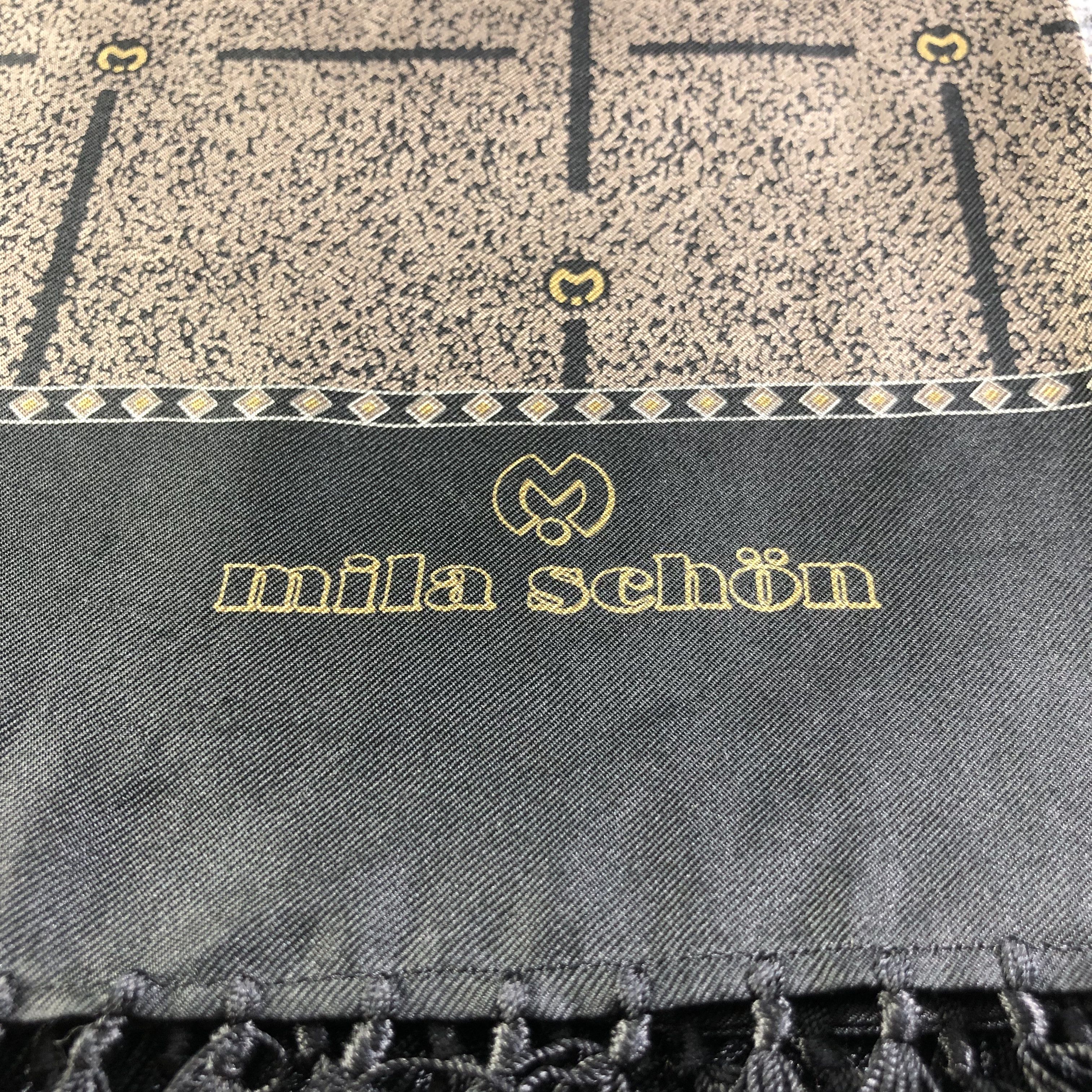 Mila Schon Mila Schon Silk Stole Scarf Muffler V1844 Size ONE SIZE - 3 Thumbnail