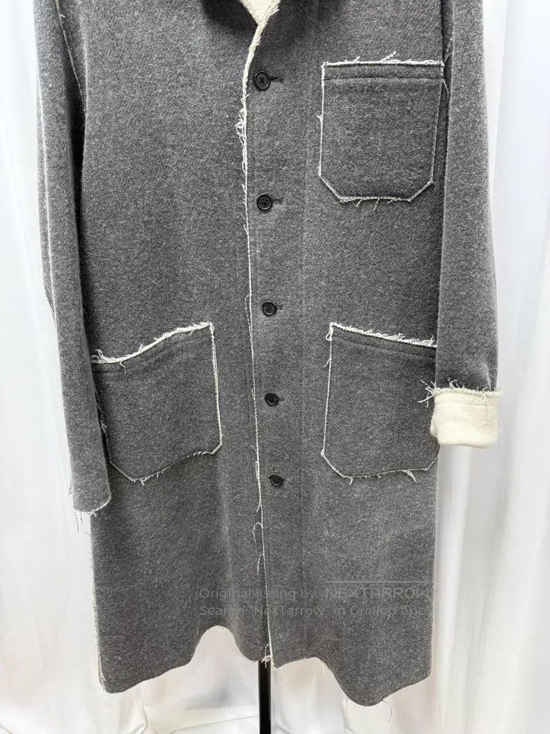 Yohji Yamamoto YOHJI YAMAMOTO Distressed tweed overcoat Size US L / EU 52-54 / 3 - 3 Thumbnail