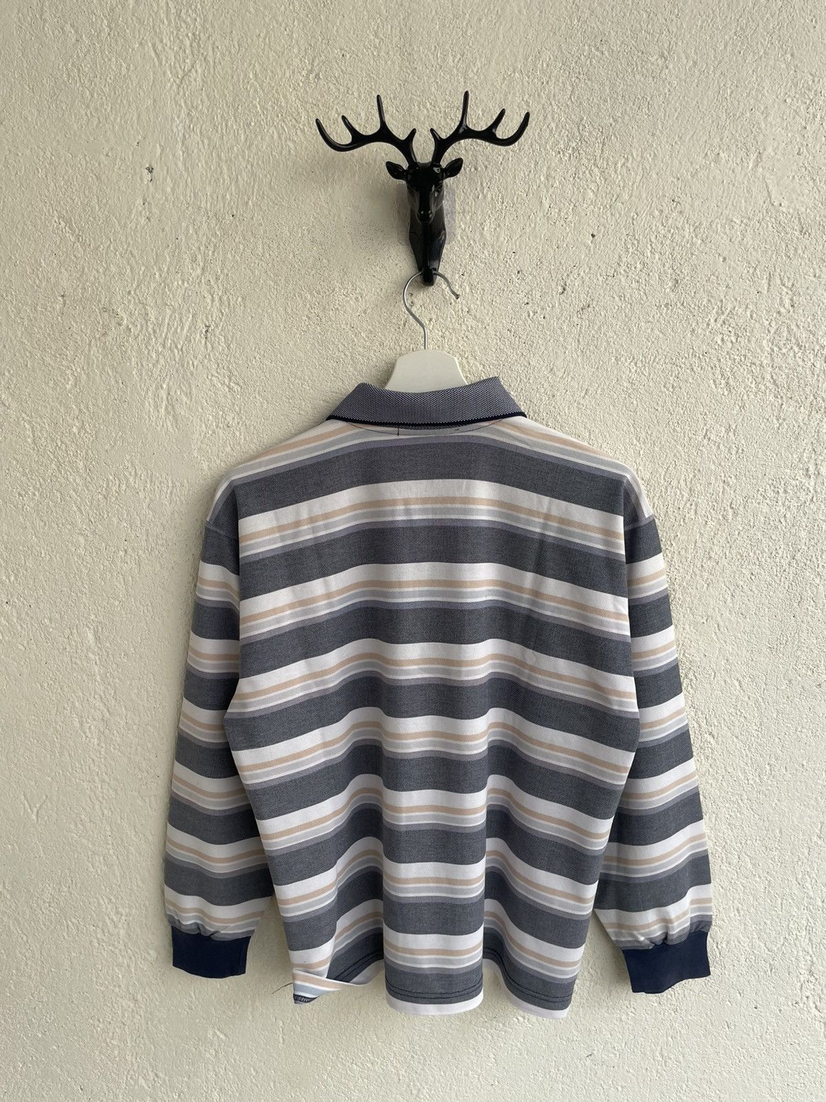 Burberry 2000s Missoni Long Polo Shirt Stripped Y2K Ysl Burberry y’s Size US L / EU 52-54 / 3 - 7 Thumbnail