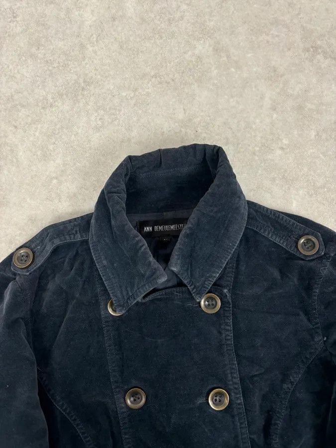 Ann Demeulemeester Ann Demeulemeester Cropped Double Breasted Navy Jacket Size S / US 4 / IT 40 - 4 Thumbnail