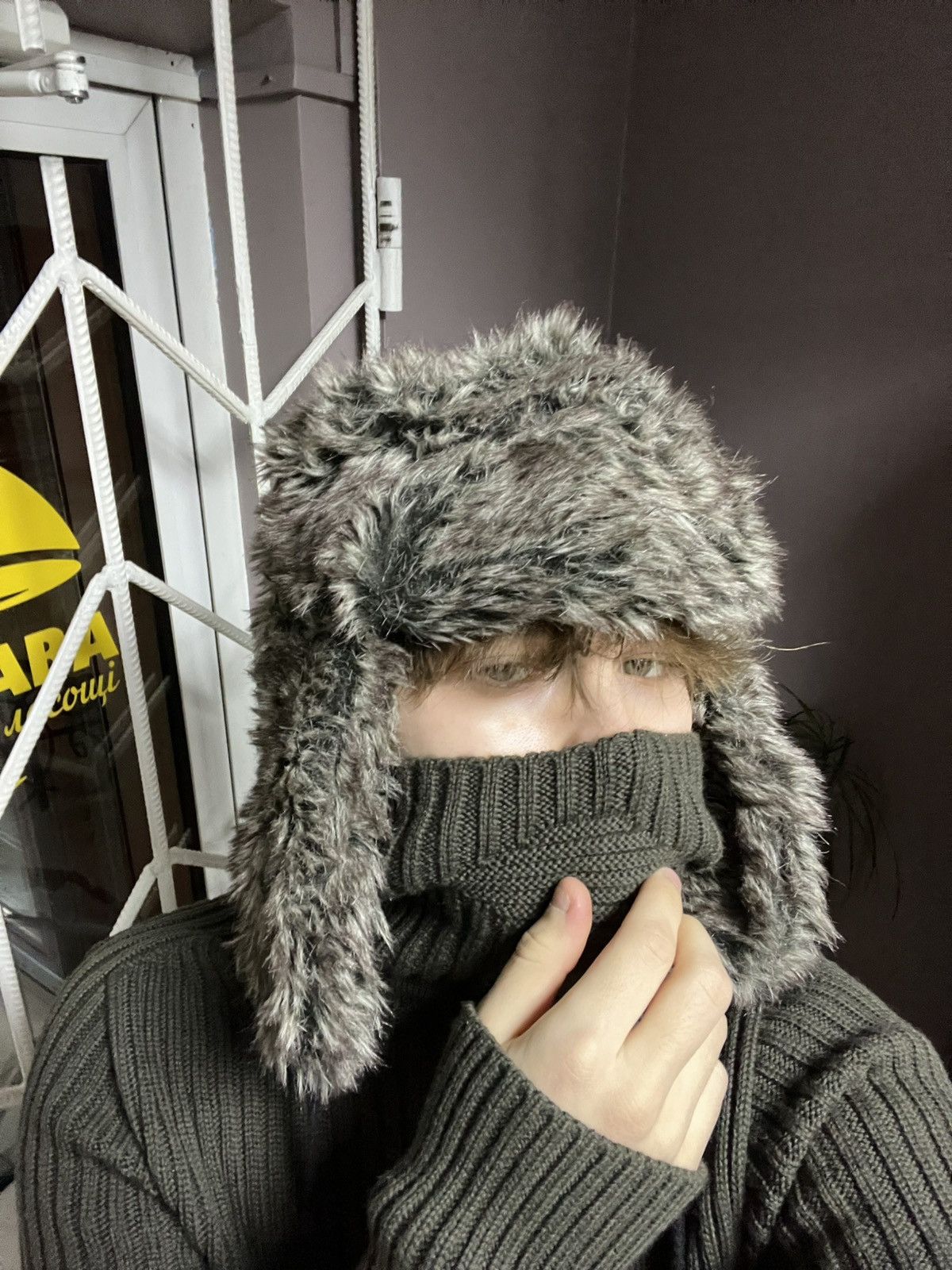 Japanese Brand Ushanka Trapper Hat Furry Mohair Fuzzy Fur Hat Y2K 90s rare Size ONE SIZE - 6 Thumbnail