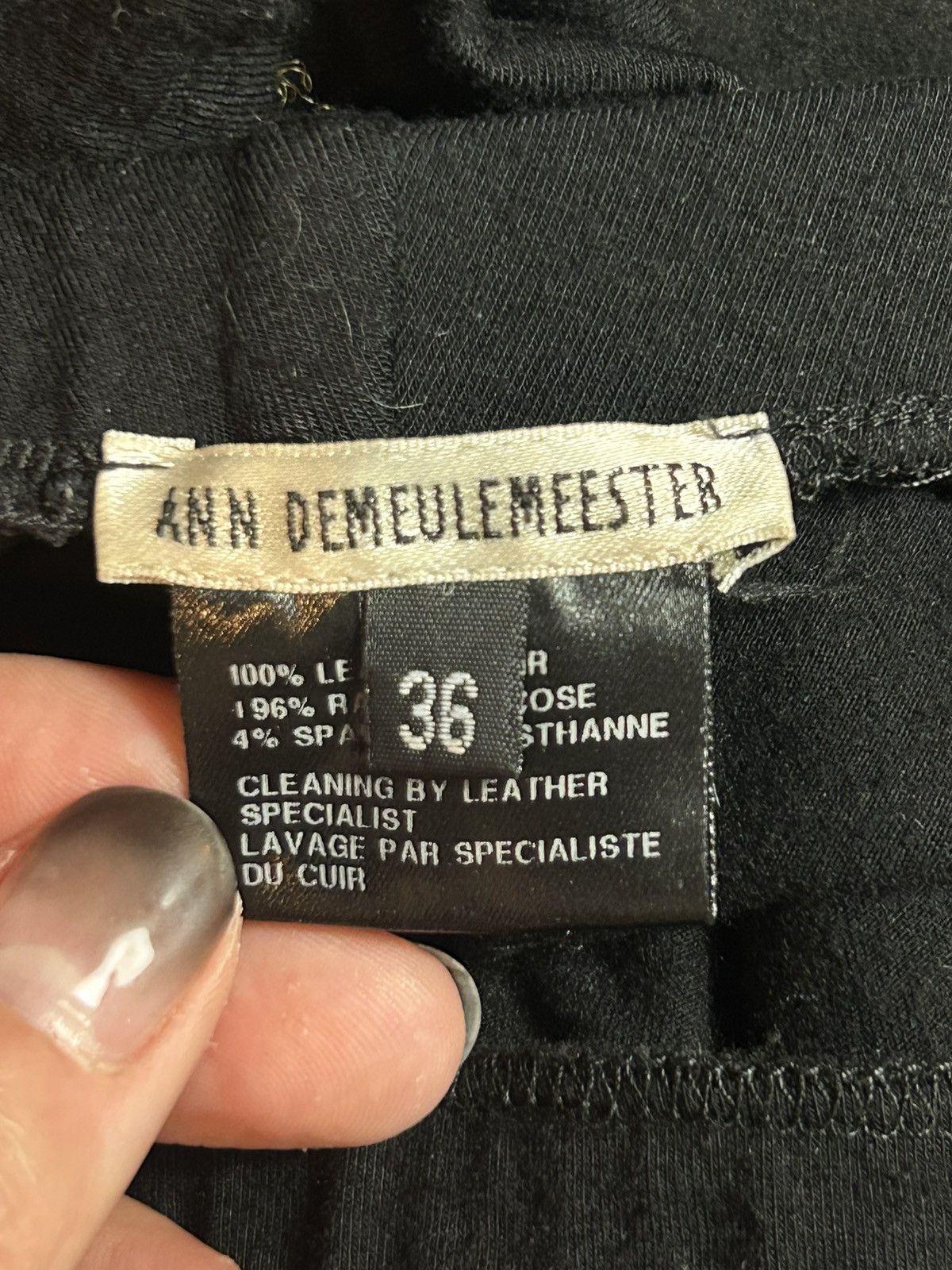 Ann Demeulemeester 00’s Suede Leather Pant Leggings Size 28" / US 6 / IT 42 - 5 Thumbnail