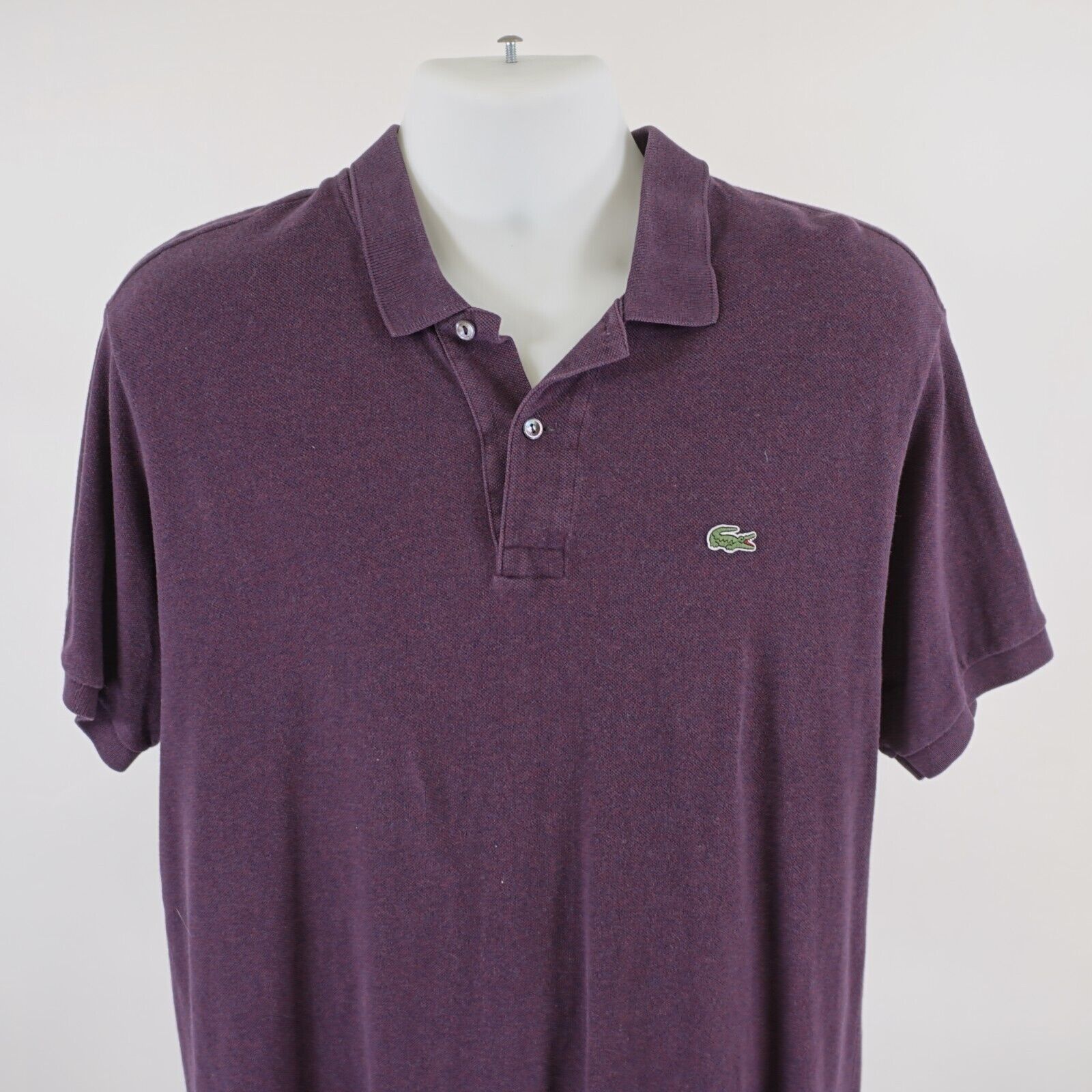 Lacoste Lacoste Purple W/ Blue Spec Size 7 Classic Fit Collared Polo Size US XL / EU 56 / 4 - 1 Thumbnail