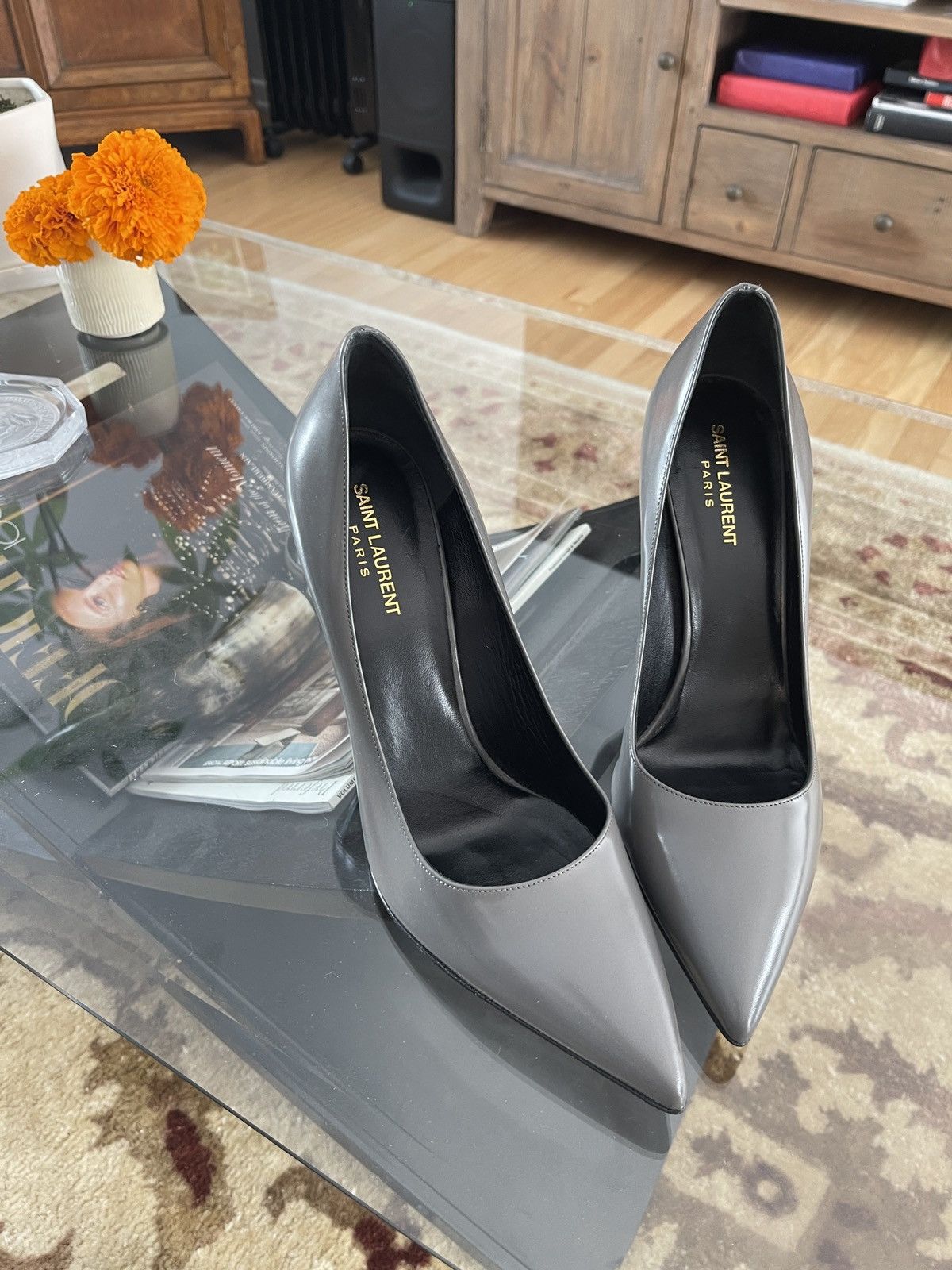 Yves Saint Laurent Grey heel pumps Size US 12 / IT 42 - 3 Thumbnail