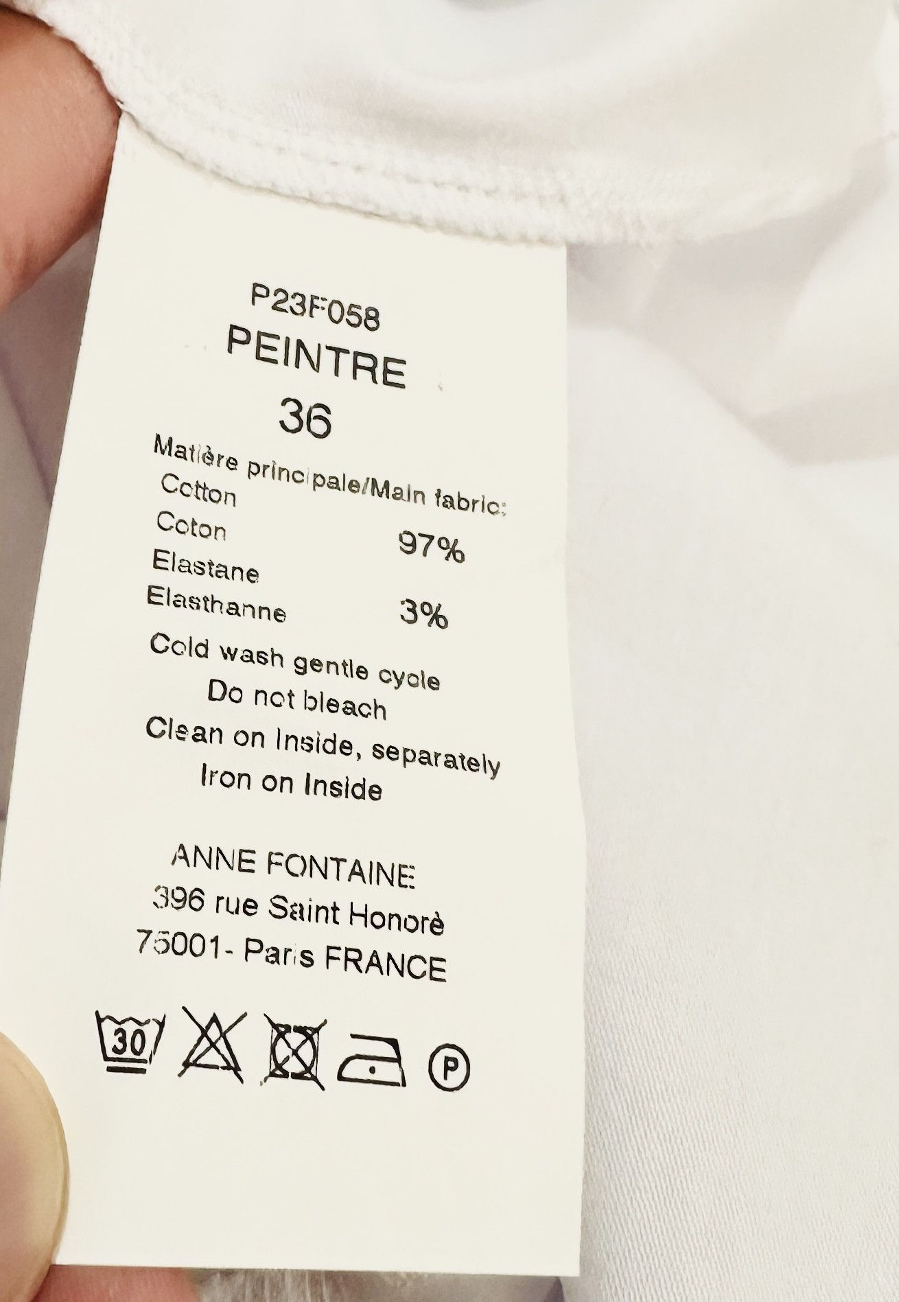 Designer Anne Fontaine White Top Blouse Size XS / US 0-2 / IT 36-38 - 9 Thumbnail