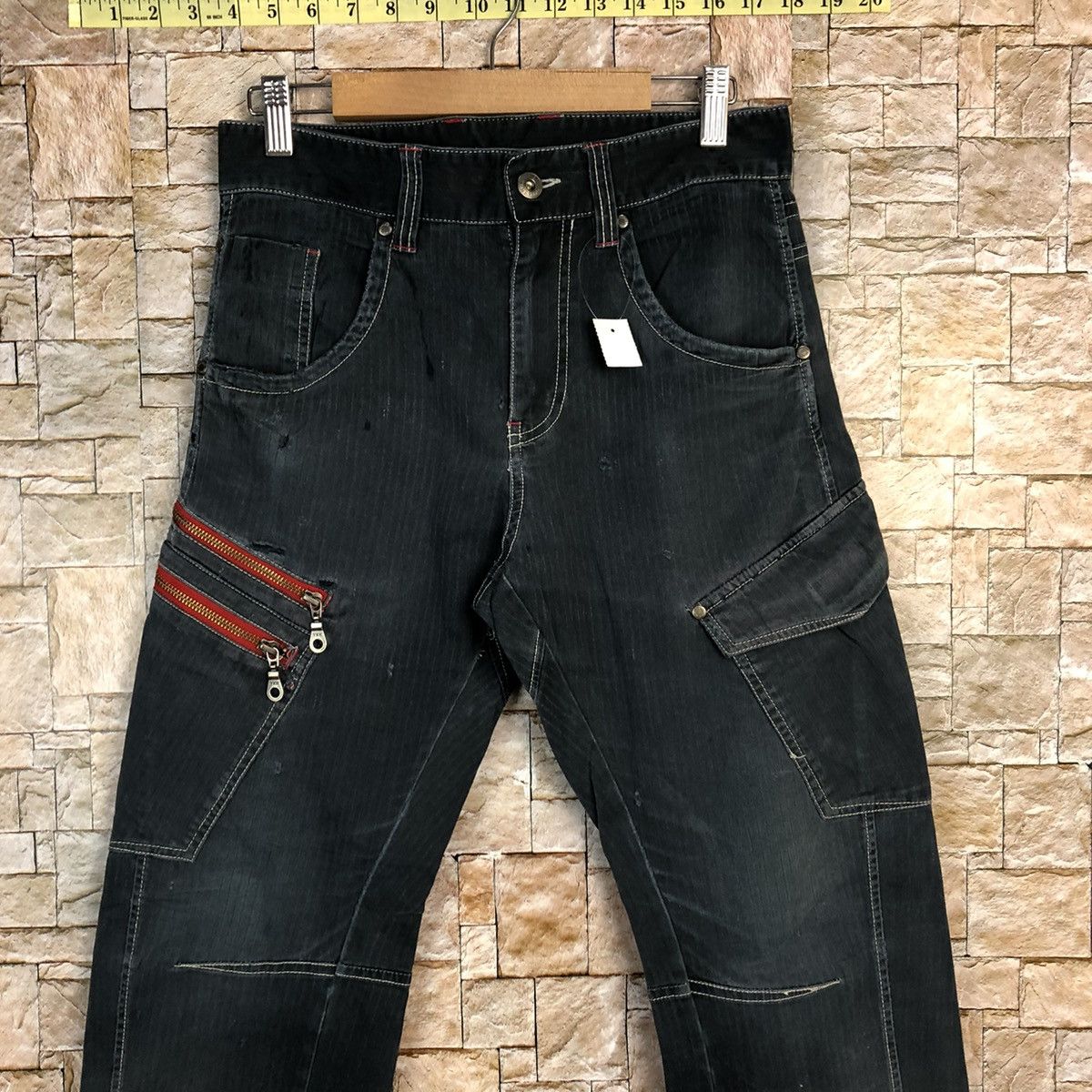 Japanese Brand Hummer Blue Cargo utility tactical Multipocket Pants #A723 Size US 28 / EU 44 - 5 Thumbnail