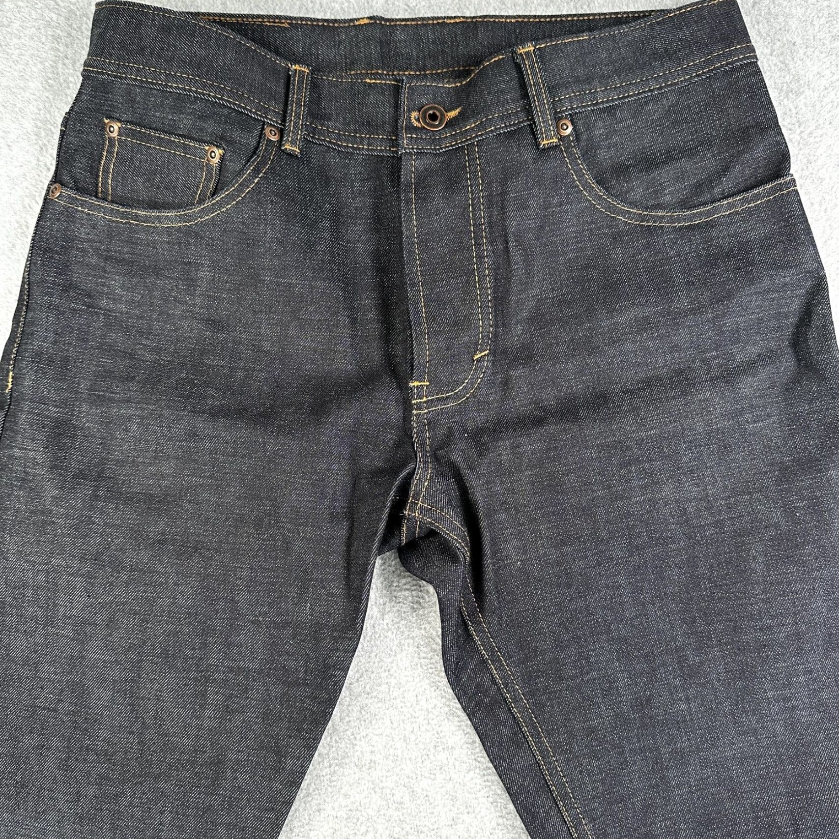 Denime Indigogene Denim Jeans Mens 32x34 Dark Indigo Straight Leg Zip 5-Pocket Denim Clothing USA Sample Size US 32 / EU 48 - 2 Thumbnail