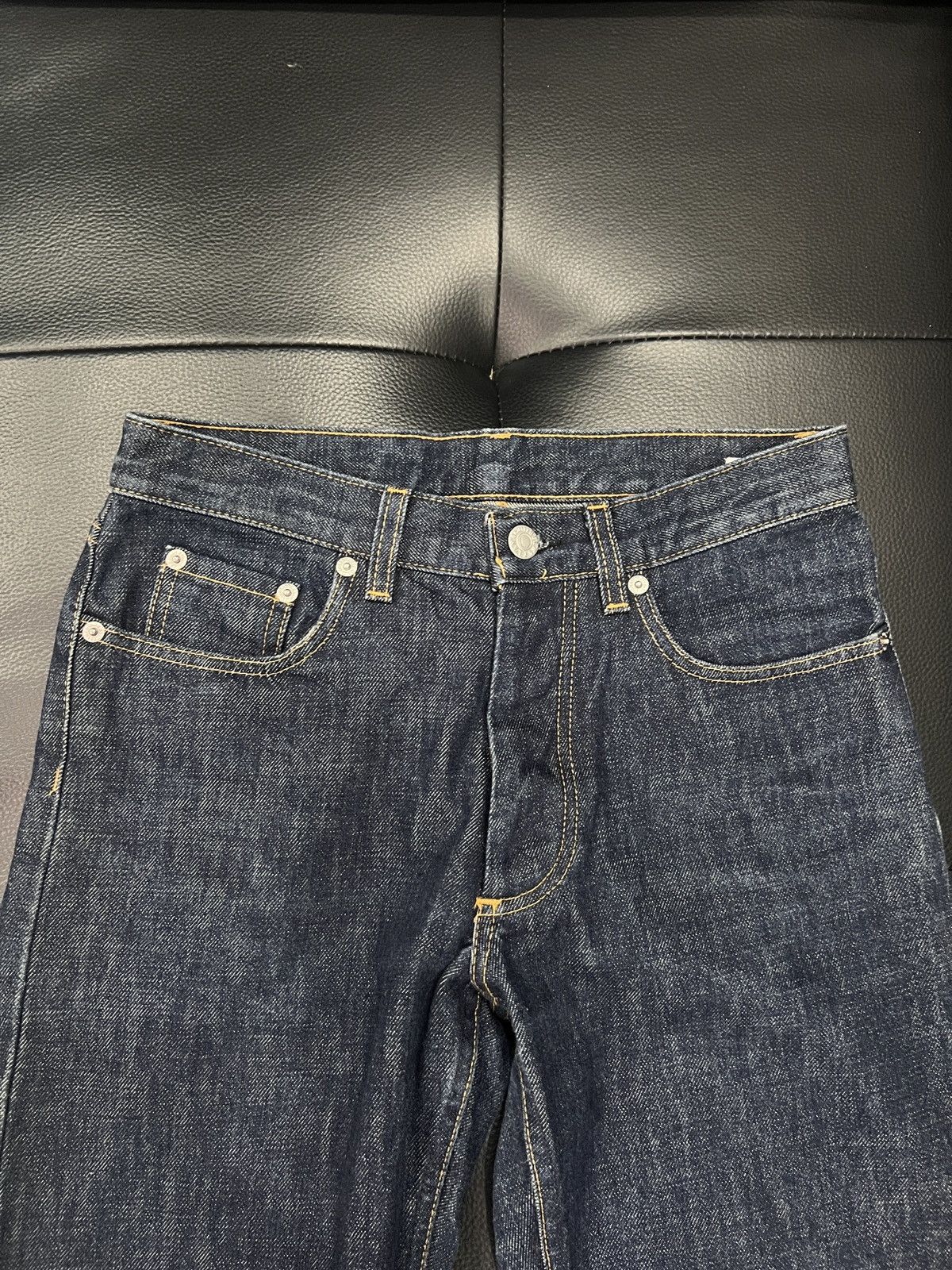 Helmut Lang Helmut Lang 1998 “Italian Cut” Straight Leg Raw Denim Jeans Size US 26 / EU 42 - 3 Thumbnail