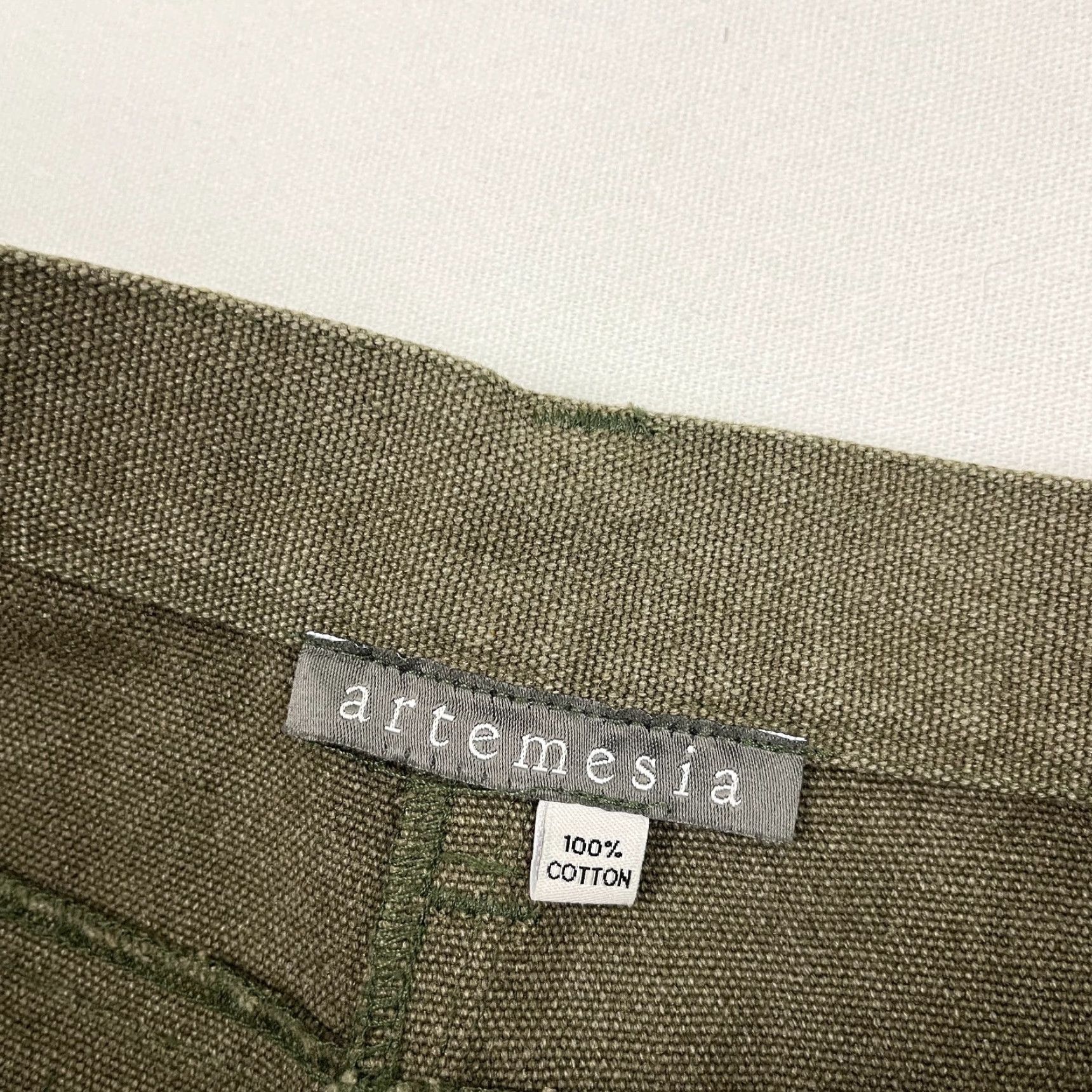 Vintage Artemesia Pants Adult L 34 x 27 Brown Thick Canvas Cotton Carpenter Wide Leg USA Pants Size 36" / US 14 / IT 50 - 2 Thumbnail