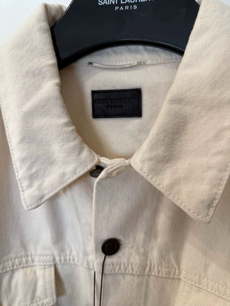 Saint Laurent Paris Saint Laurent Paris White denim jacket-2506 Size US L / EU 52-54 / 3 - 2 Thumbnail