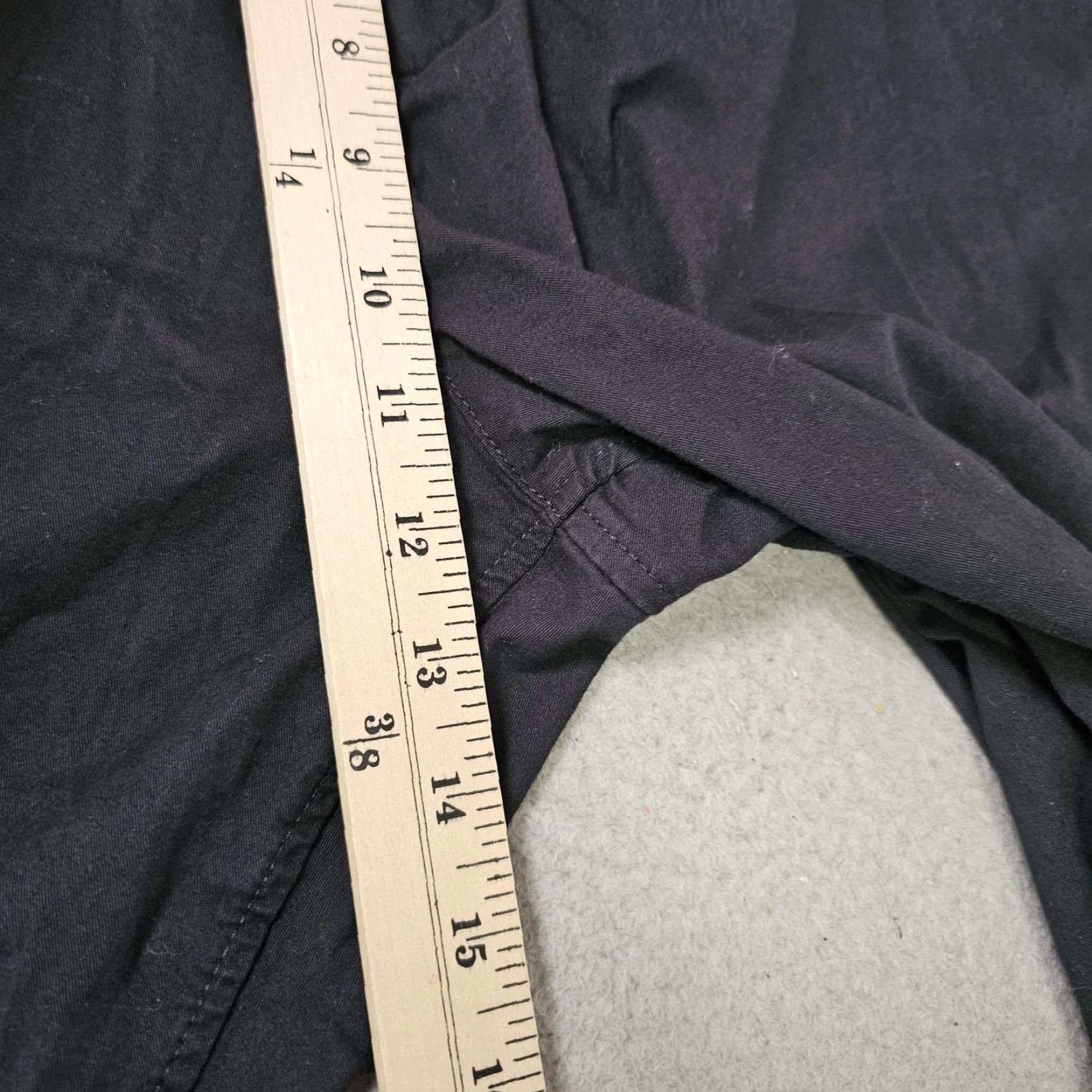 Abercrombie & Fitch Abercrombie & Fitch Pants Mens 31x27 (Tag 31x30) Black Loose Chino Stretch Twill Size US 31 - 4 Thumbnail