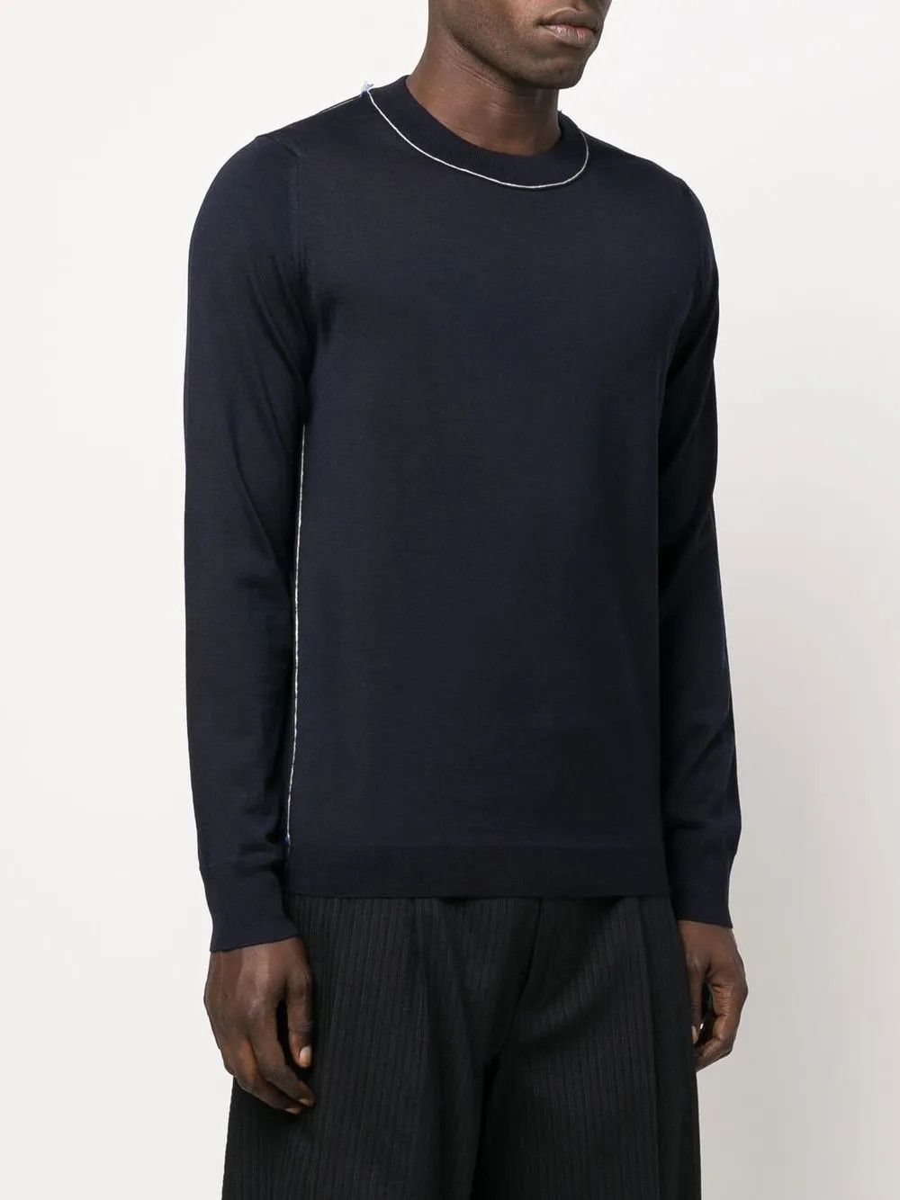 Maison Margiela o1w1db10526 Work-In-Progress Wool Sweater in Blue Size US M / EU 48-50 / 2 - 3 Thumbnail