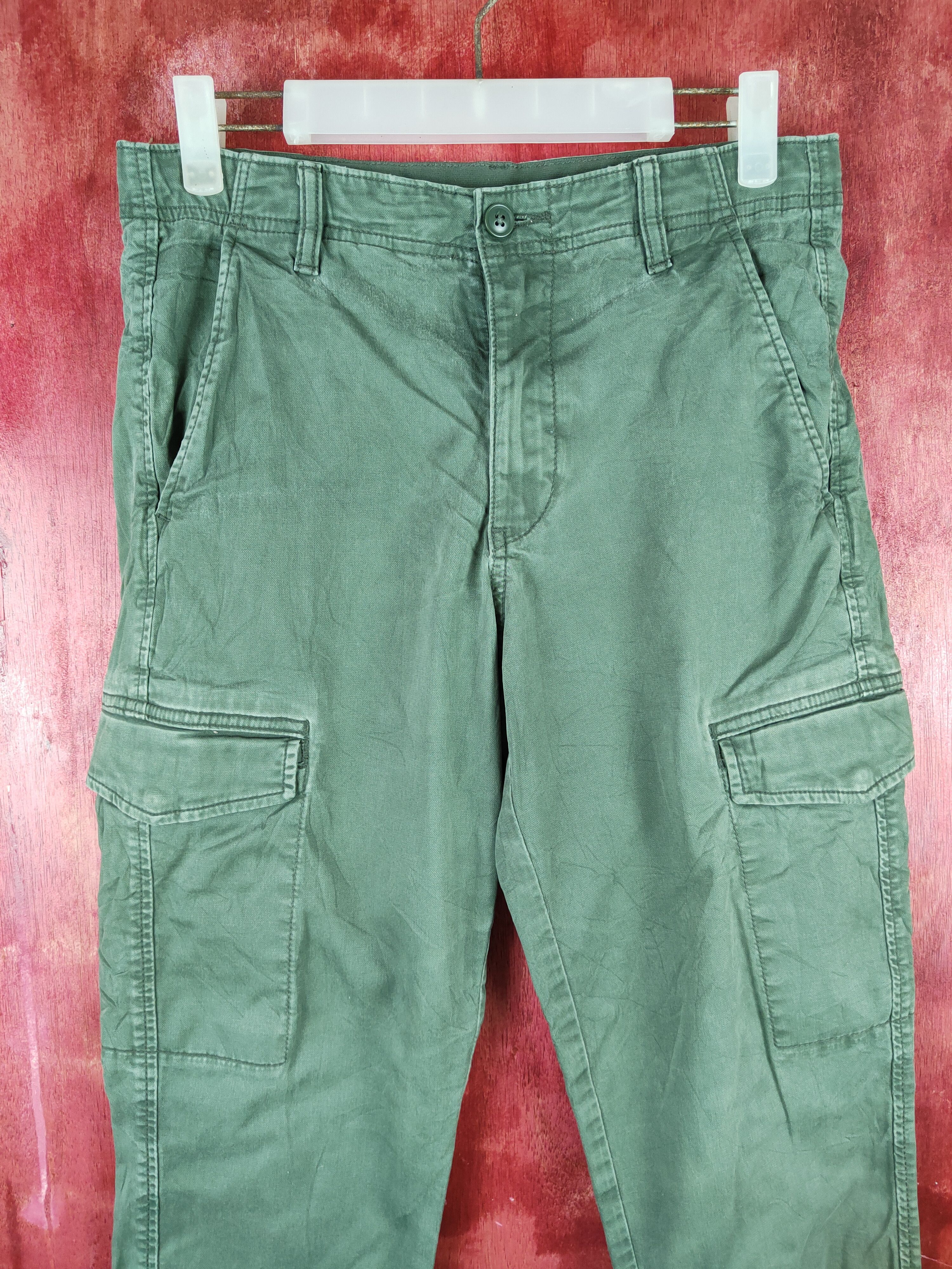 Japanese Brand × Uniqlo Uniqlo Green Multipocket Tactical Jogger Pants #S1286 Size US 29 - 2 Thumbnail