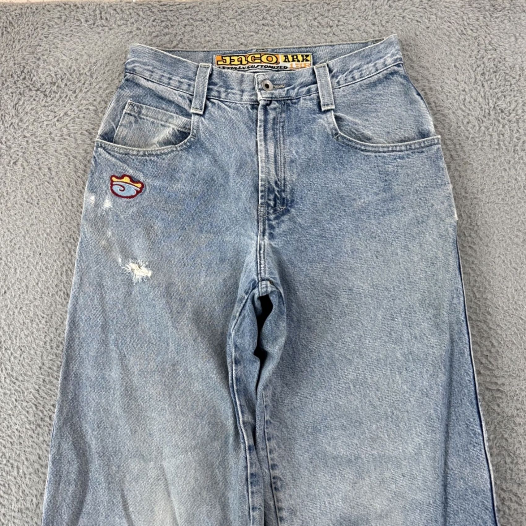 JNCO VINTAGE JNCO Jeans The Ark Mens 30x32 Blue Wide-Leg Baggy 90s Grunge Skate Denim Size US 30 / EU 46 - 3 Thumbnail