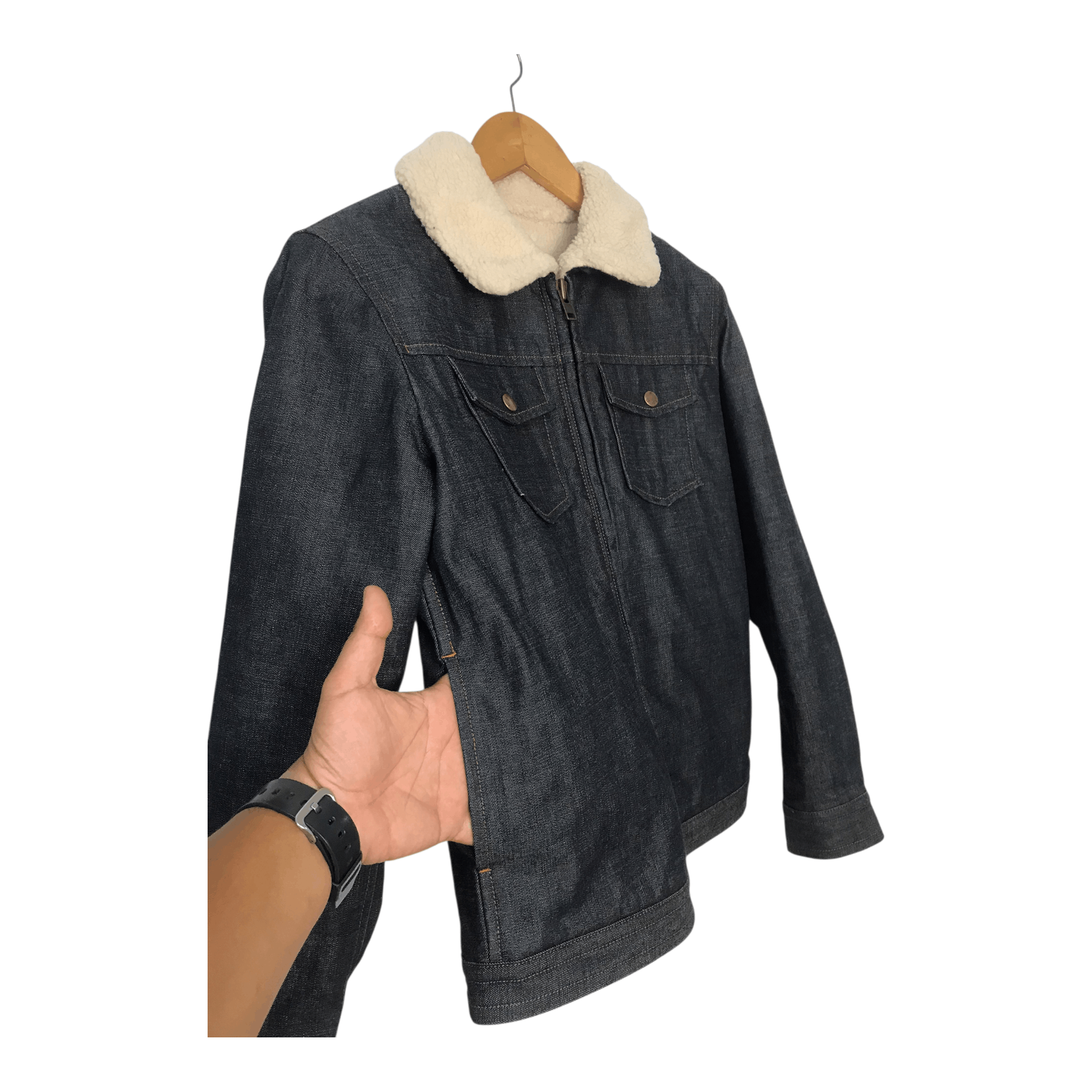 A.P.C. A.P.C Denim Fur jacket Size S / US 4 / IT 40 - 7 Thumbnail