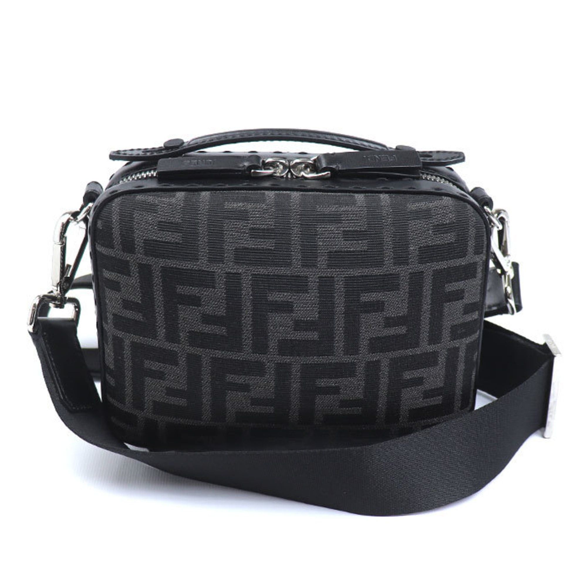 Fendi FENDI Mini Zucca Shoulder Bag, Black, 7VA552, Unisex Size ONE SIZE - 1 Thumbnail