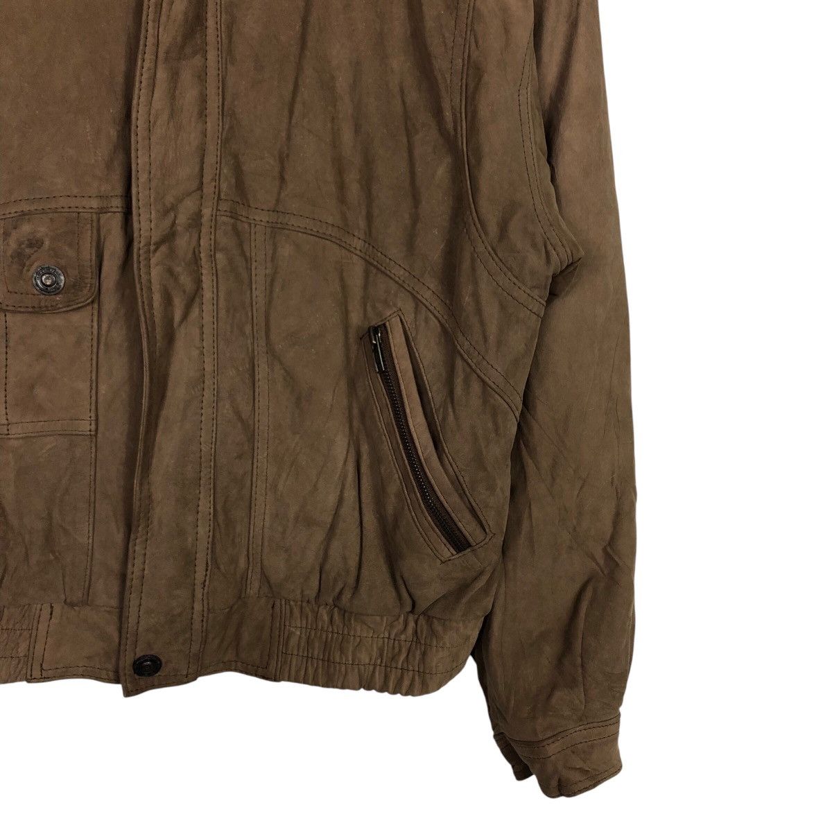 Japanese Brand 📌Vintage Bomber Leather Jacket Adventure Bound Issey Miyake Size US M / EU 48-50 / 2 - 6 Thumbnail