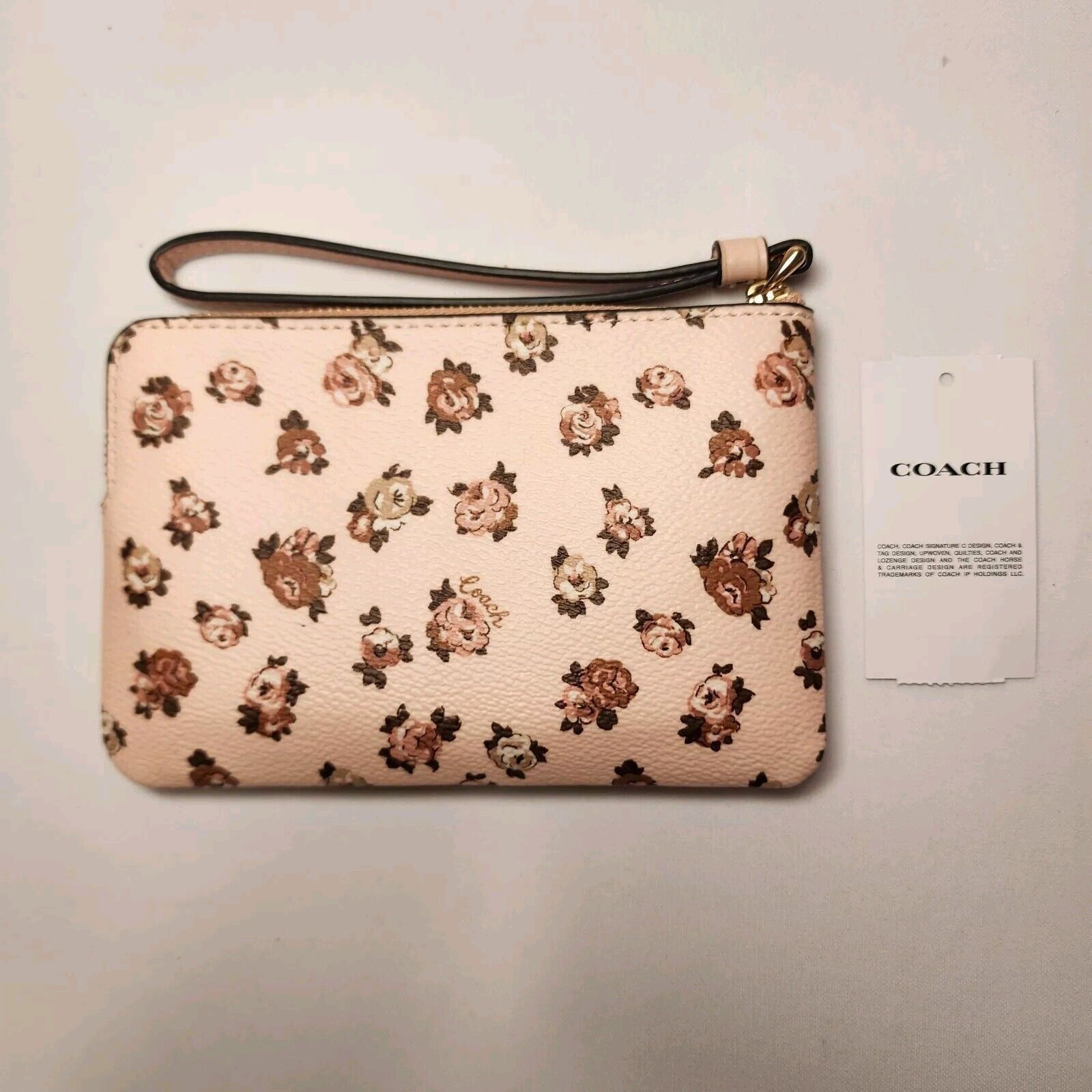 Coach NWT COACH CZ442 Corner Zip Wristlet Rosette Blush Pink Multi Size ONE SIZE - 2 Thumbnail