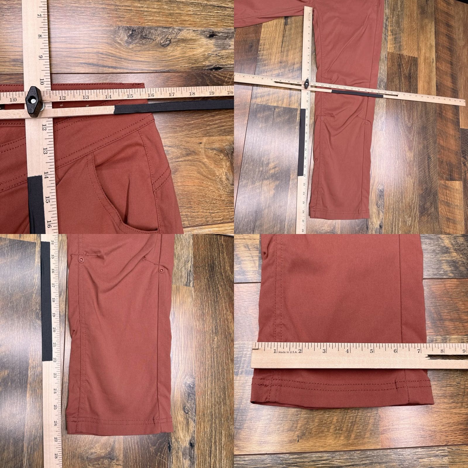 Prana VINTAGE? No — Prana Convertible Hiking Pants Womens 10 Lava Red Mid Rise Stretch Performance Pants Regular Women Size 32" / US 10 / IT 46 - 8 Thumbnail