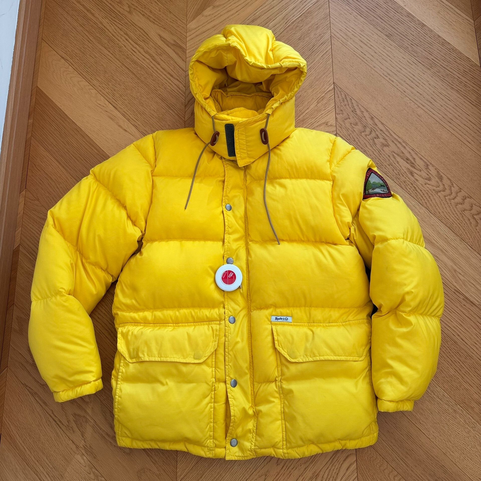 Rugby Ralph Lauren Yellow Hooded Puffer Jacket RL Rugby Size US S / EU 44-46 / 1 - 1 Thumbnail