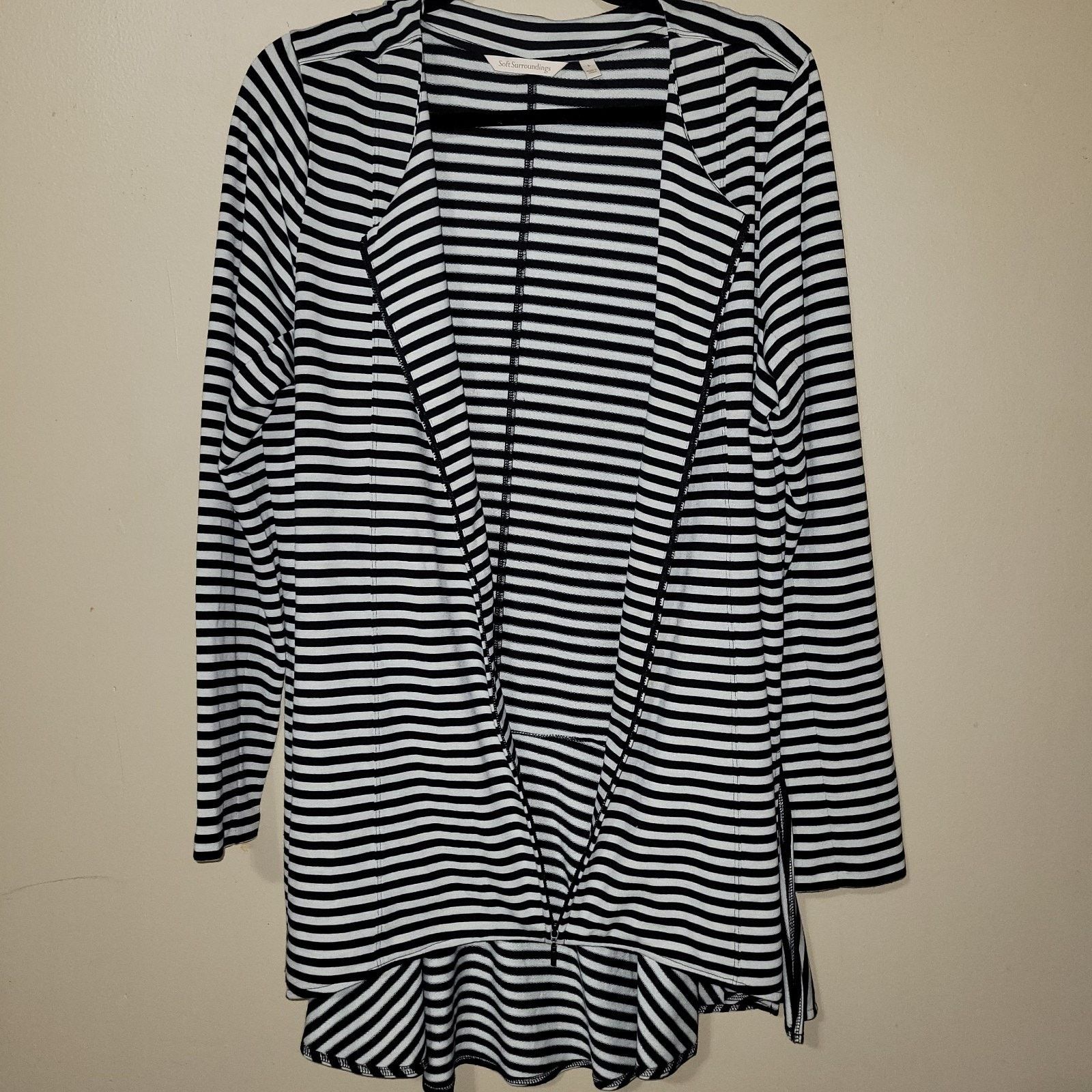 & Other Stories SOFT SURROUNDINGS Striped Zip Front Tunic Jacket - Size L Size L / US 10 / IT 46 - 7 Thumbnail