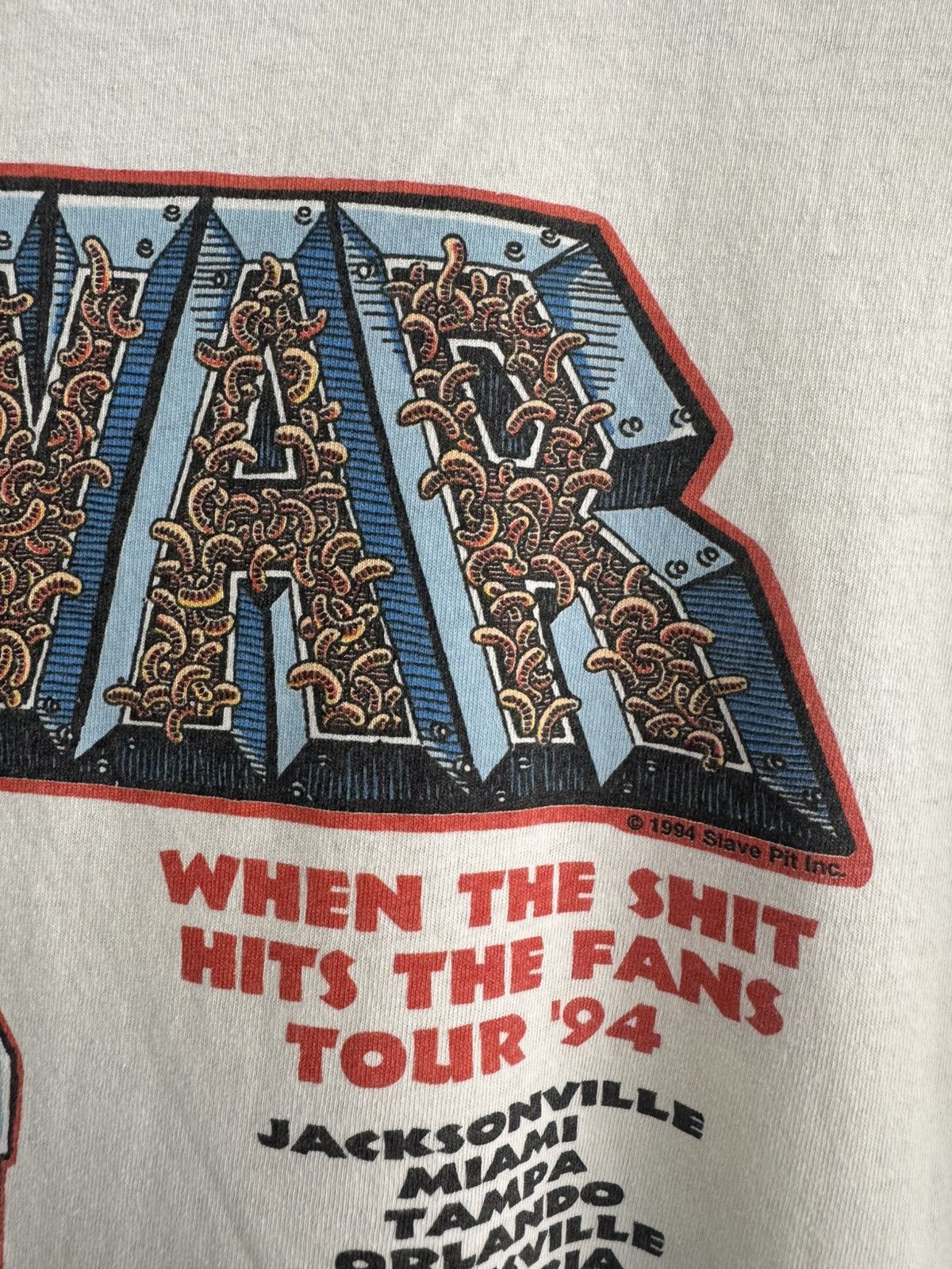 Band Tees Vintage 1994 Gwar When The Shit Hits The Fans Tour Tee Size US XL / EU 56 / 4 - 7 Thumbnail